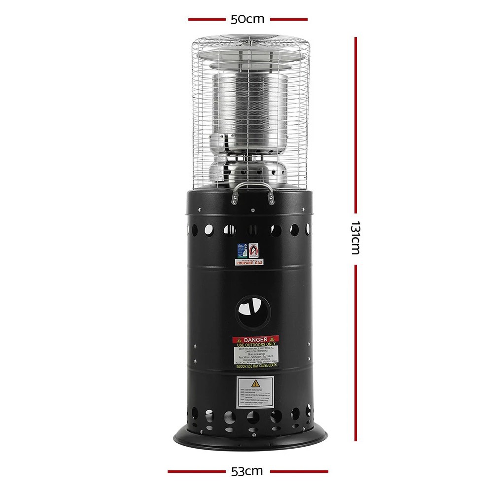 2 Devanti Outdoor Gas Patio Heater - Black, 2 of 8