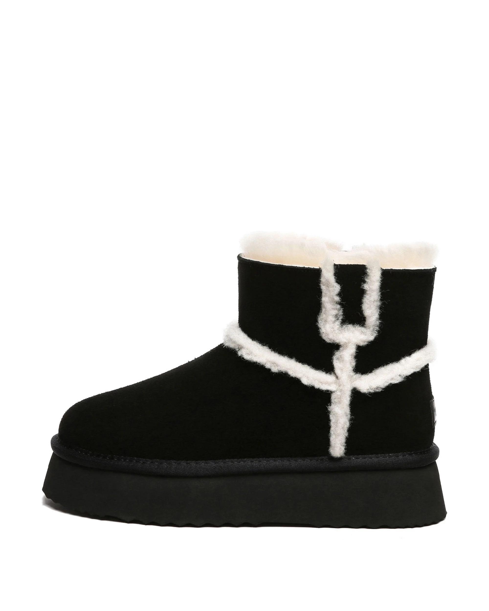 4 Everau Womens Schunck Platform BLACK, 4 of 5