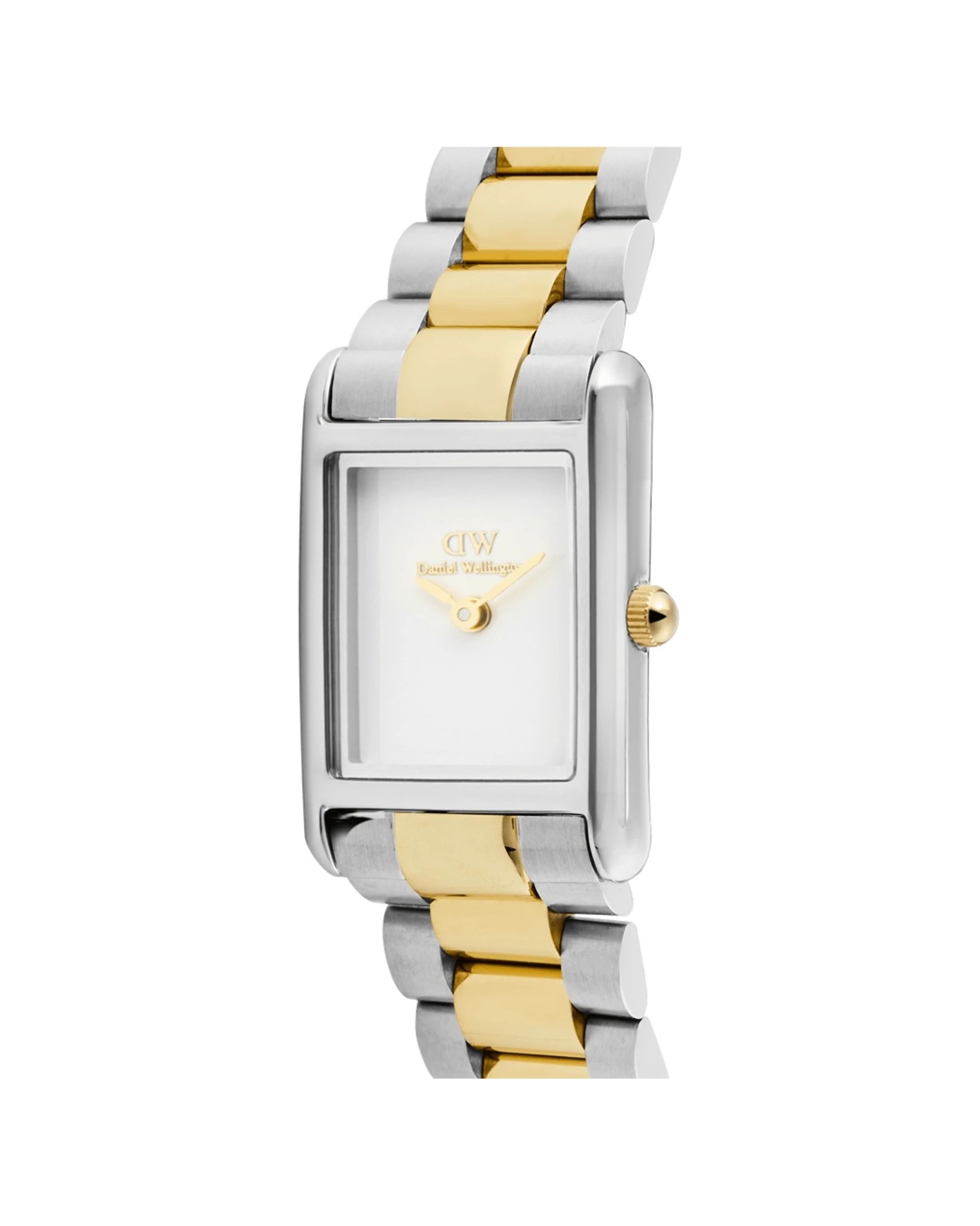2 Daniel Wellington Bound Mini 3-Link Two-Tone Gold Silver Stainless Steel Watch 17x25.9mm, 2 of 5
