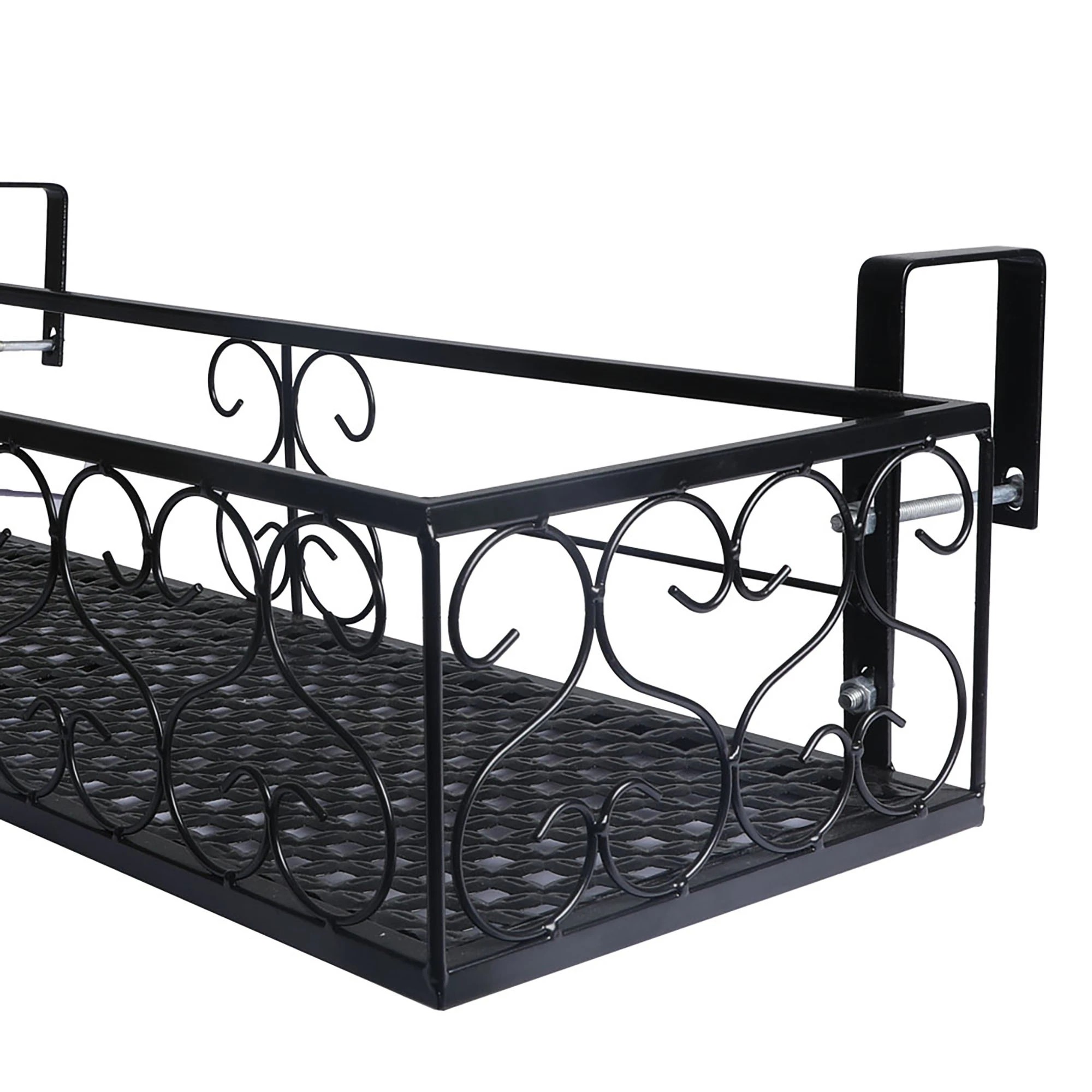 6 Levede Rectangle Metal Flower Holder Hanging Pots, 6 of 6