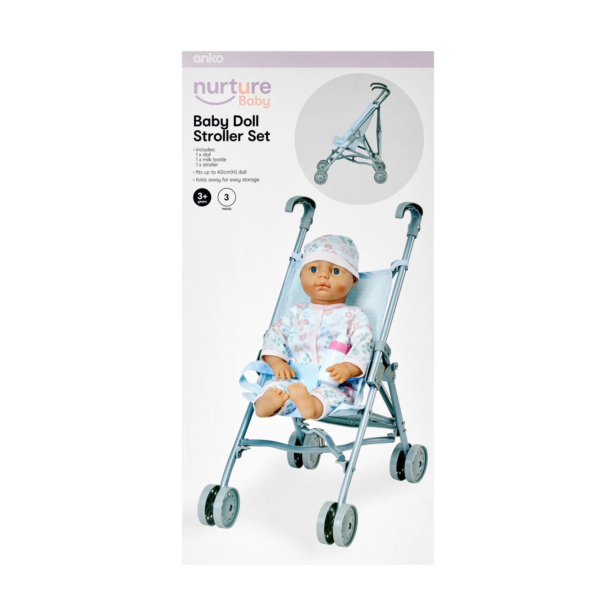 10 3 Piece Baby Doll Stroller Set, 10 of 10