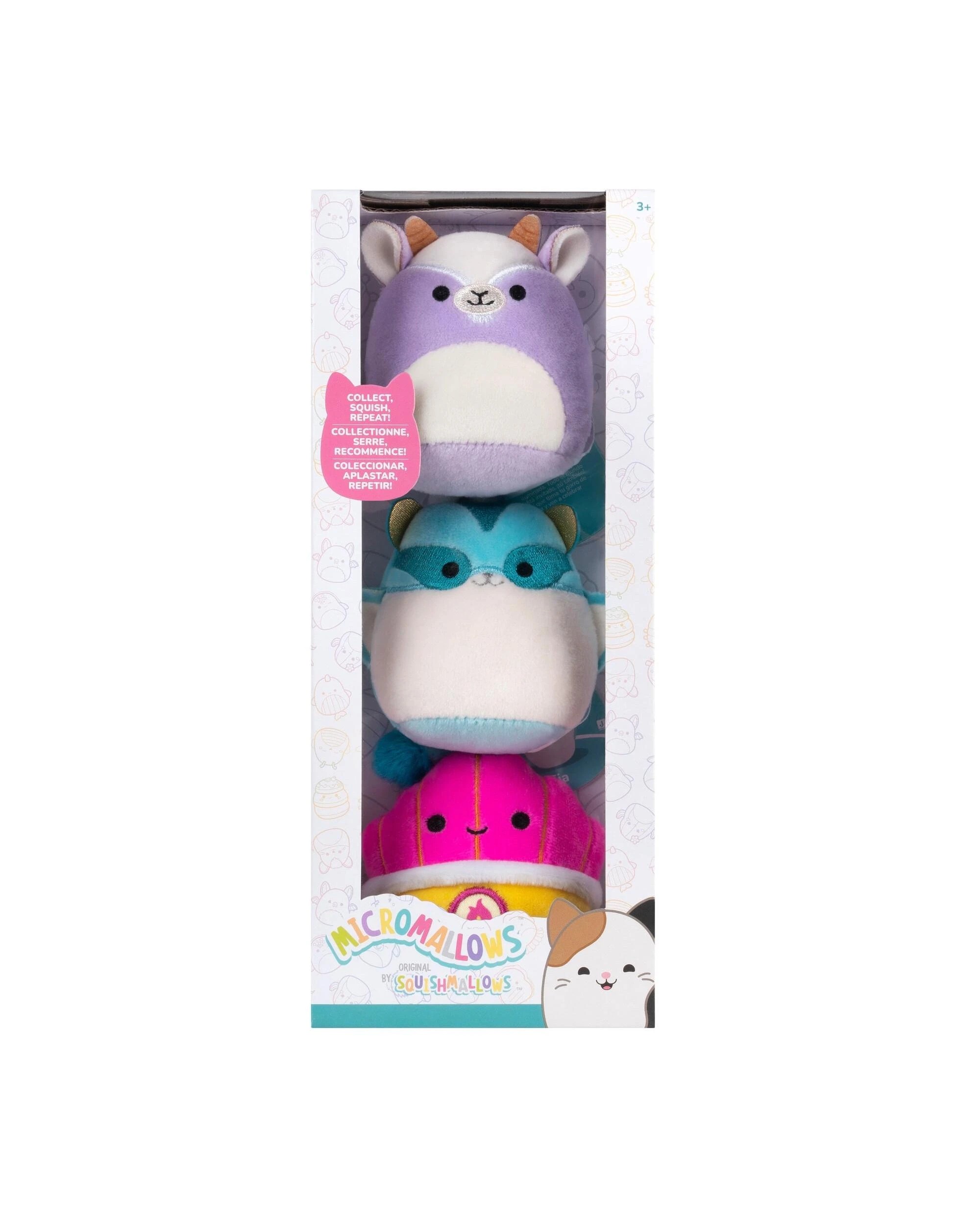 1 Squishmallows Micromallows 2.5 inch Plush 3 Pack - Tia the Sugar Glider, 1 of 6