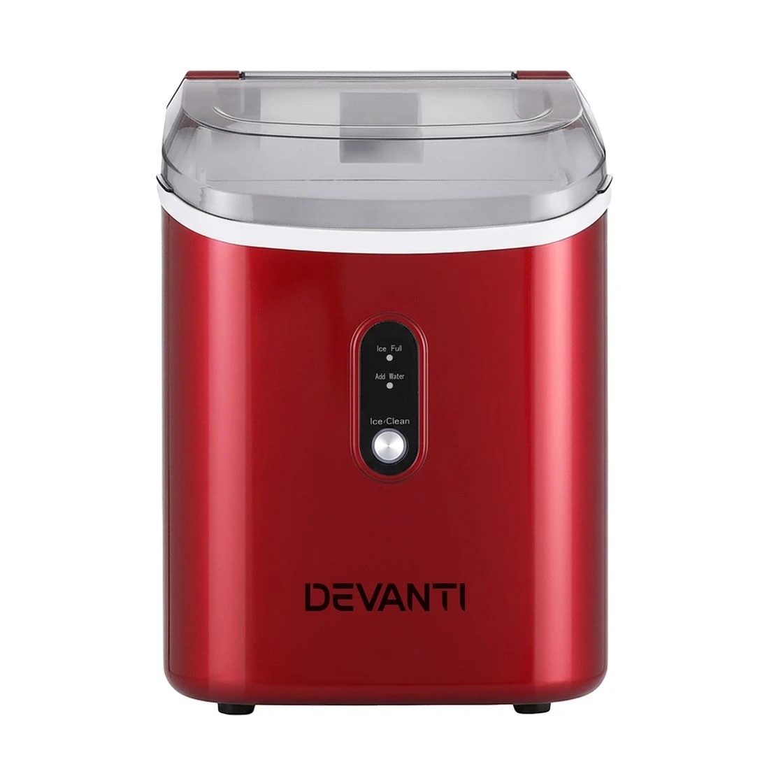 3 Devanti Ice Maker Machine 15kg Nugget Chewable Ice Cube - Red, 3 of 9