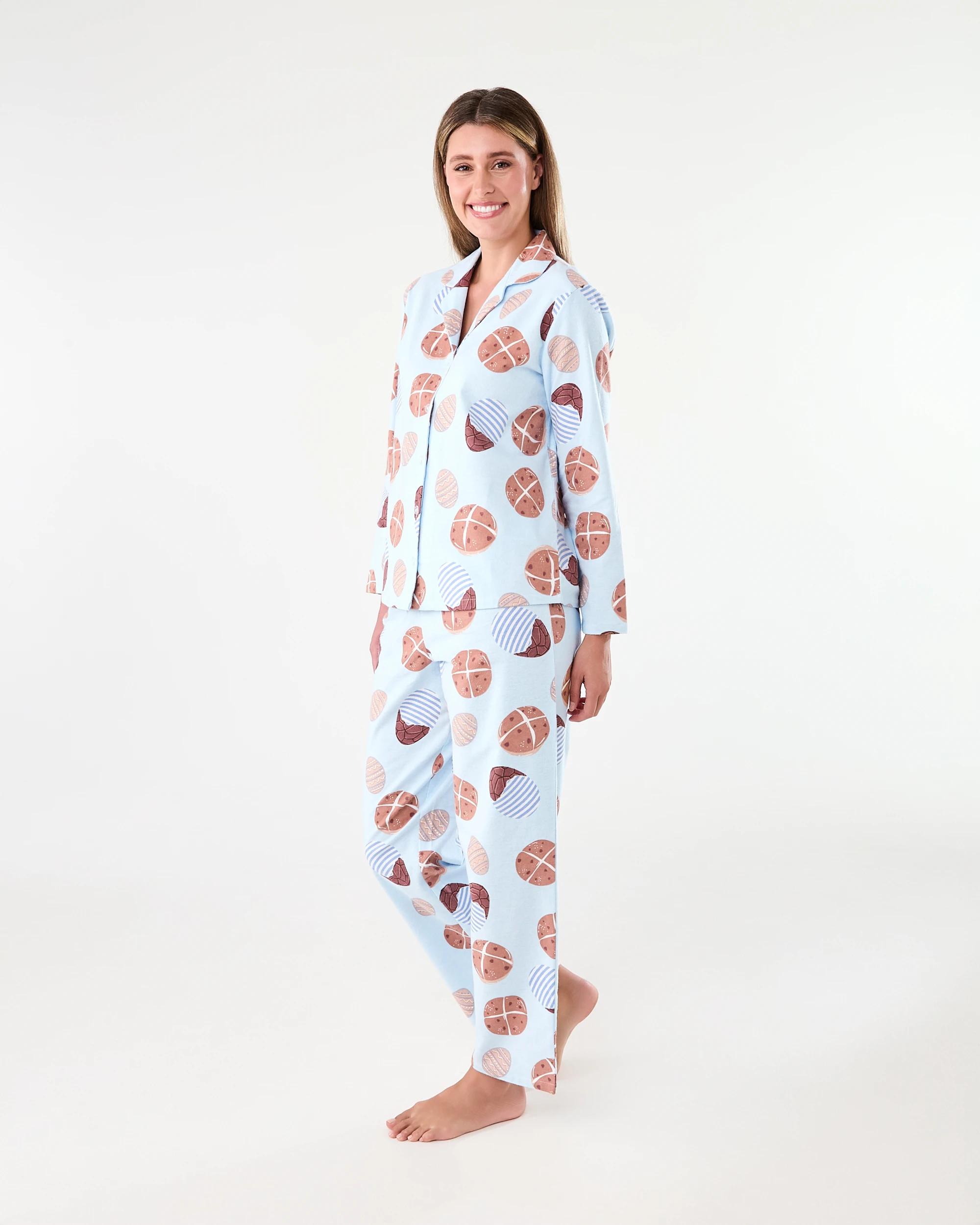 2 Family Matching Easter Cotton Flannel Pyjama Set Blu Sweets, 2 of 7