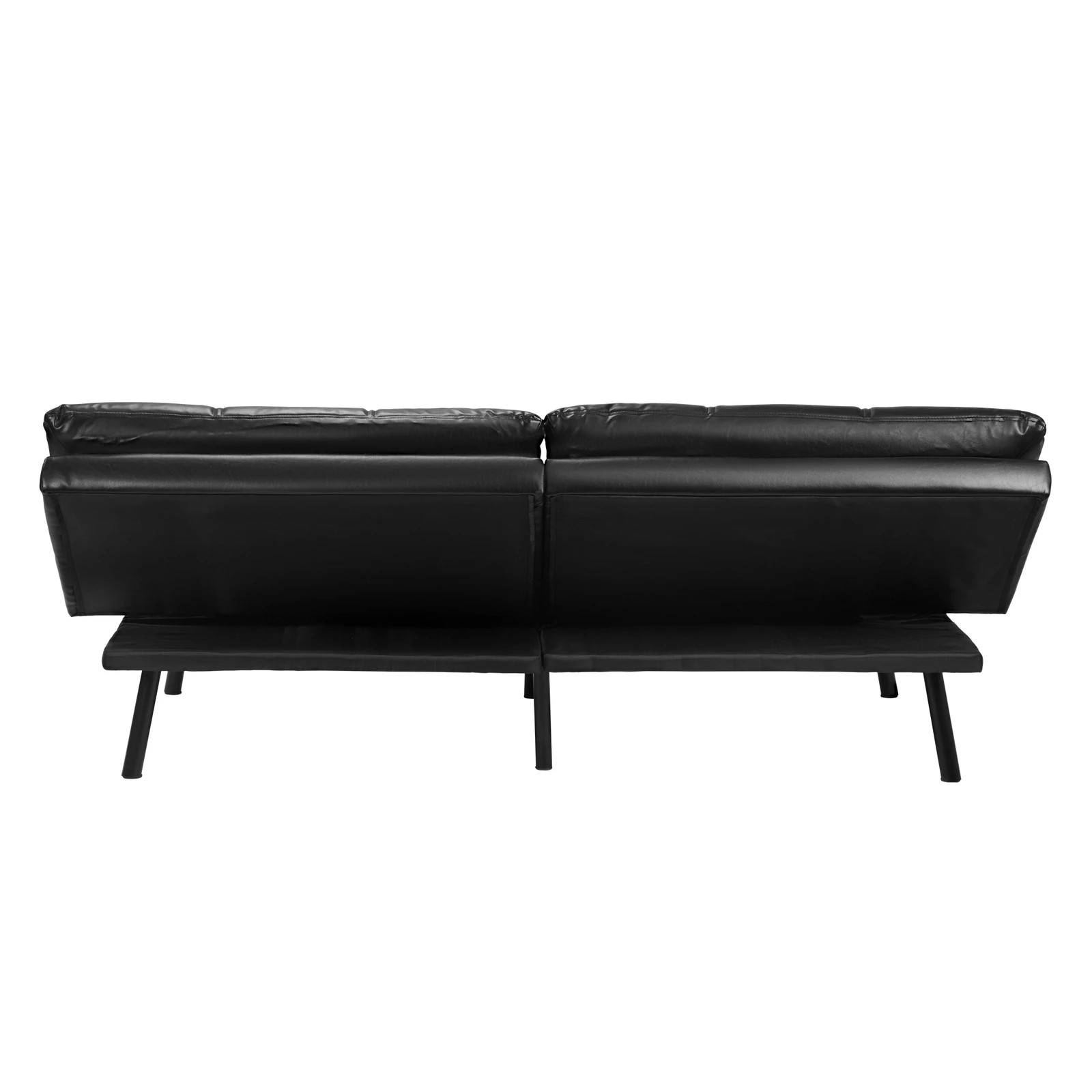 9 Oikiture Sofa Bed Futon Recliner Lounge Couch Convertible Leather 3-seater
 - Black, 9 of 10