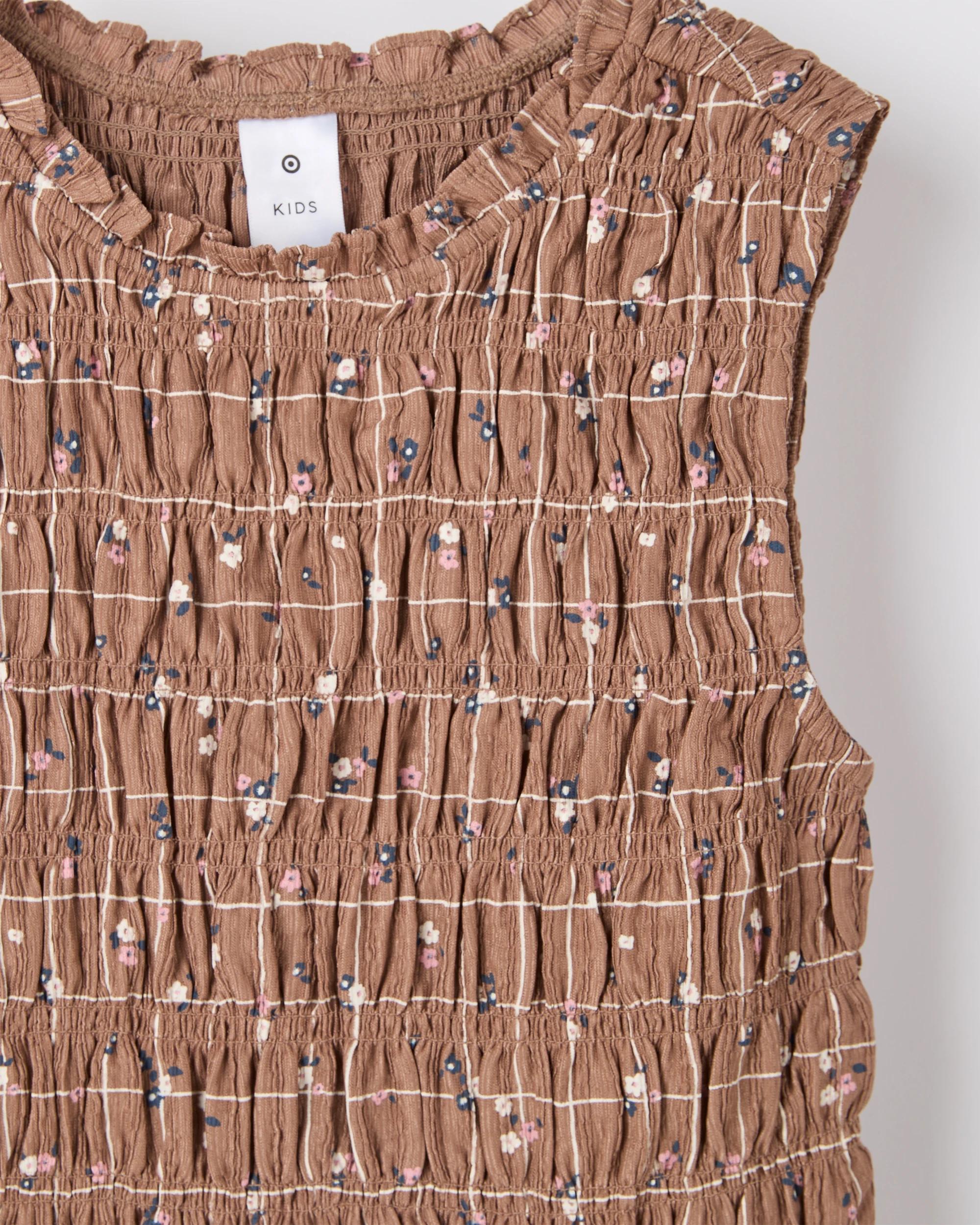 7 Target Kids Textured Knit Tank Top CHECK BROWN, 7 of 7