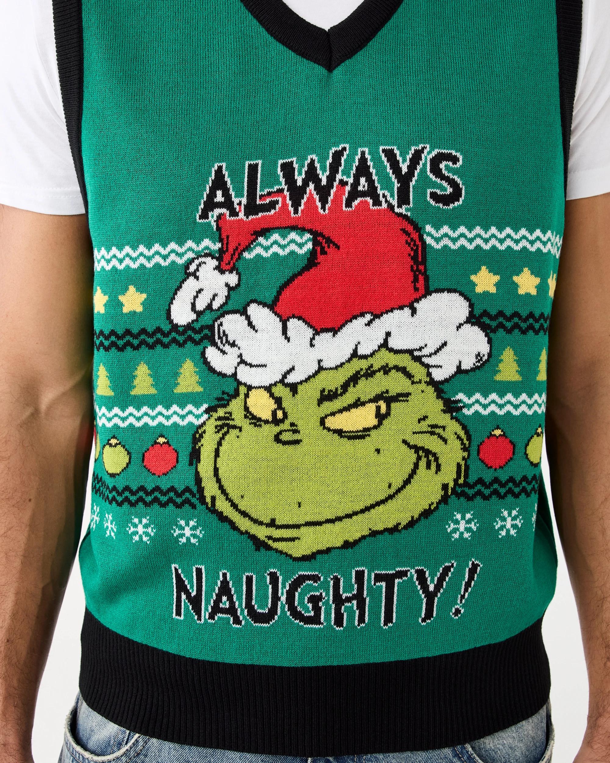 5 Christmas Knit Vest Grn Grinch, 5 of 6