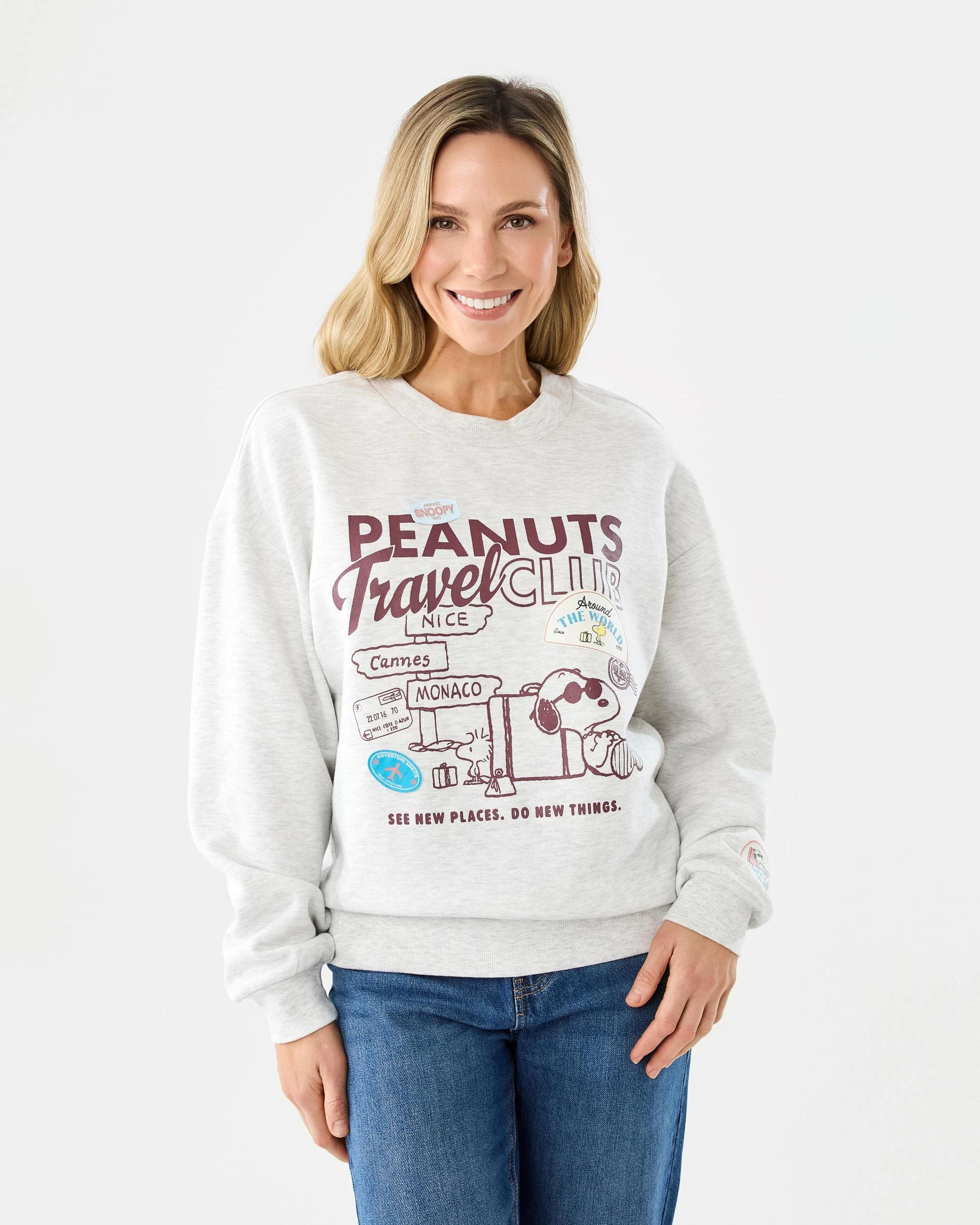 1 Peanuts License Long Sleeve Sweatshirt Peanutstrv, 1 of 7