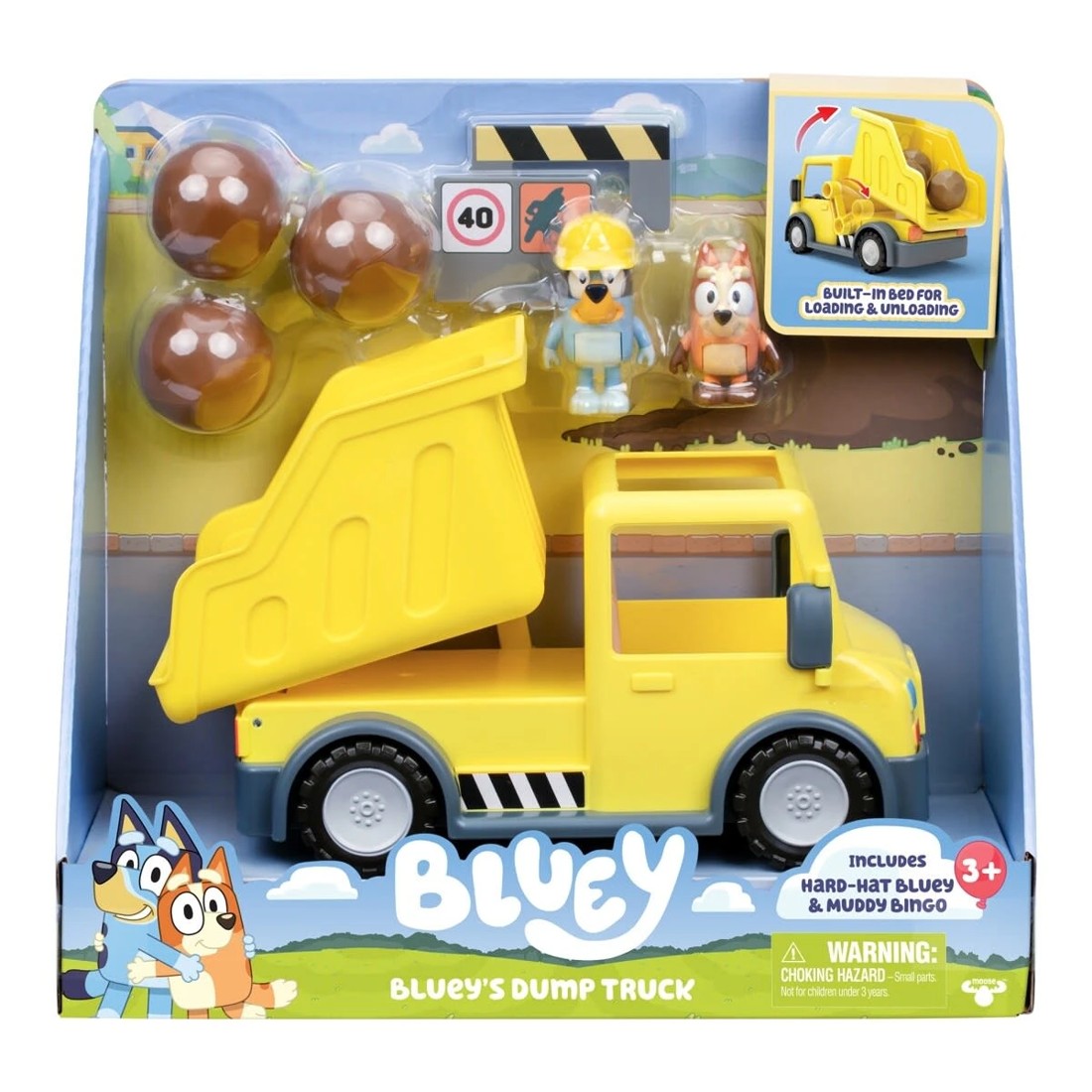 1 Bluey's Dump Truck With Exclusive Hard-Hat Bluey and Muddy Bingo Figures Set, 1 of 10