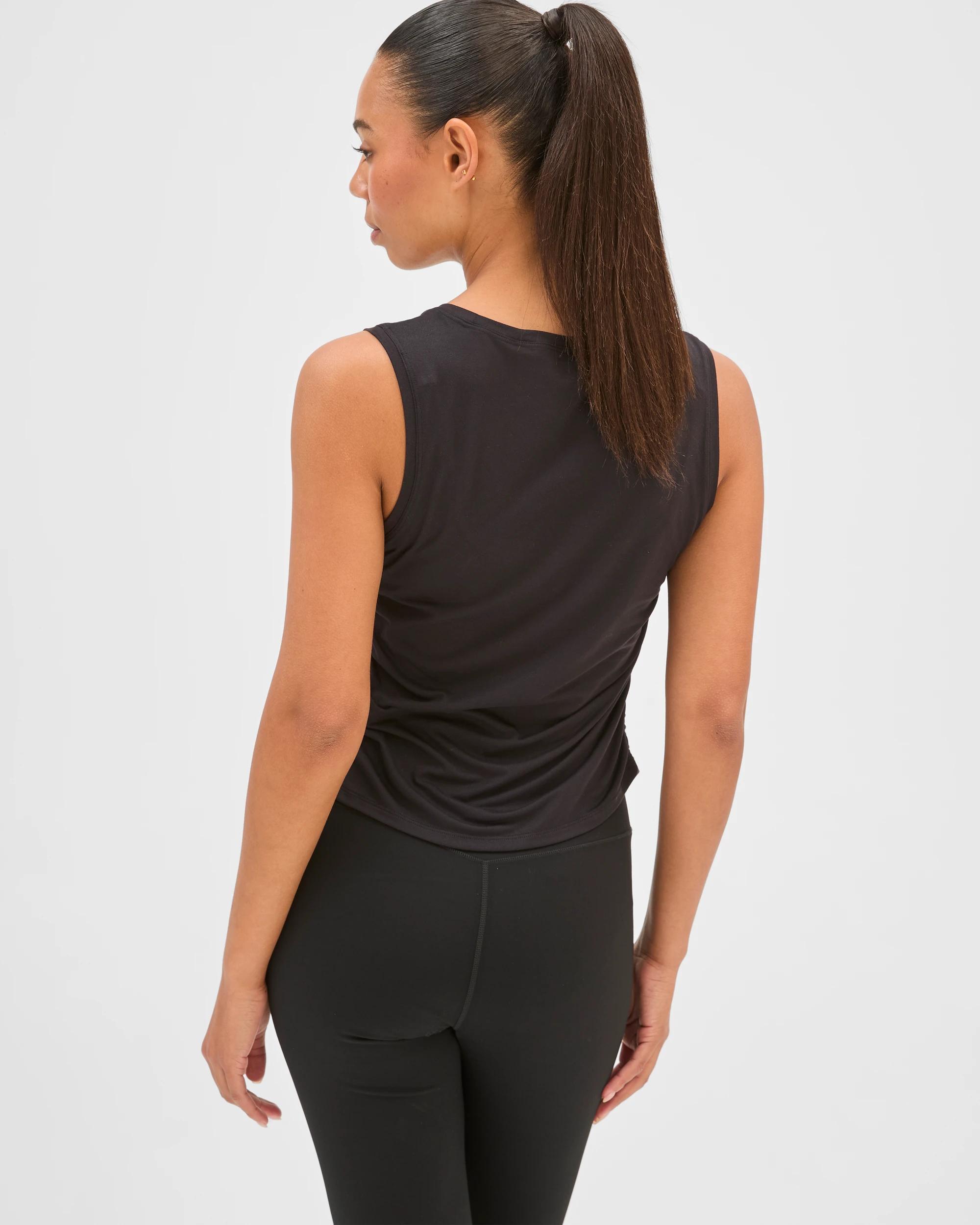 7 Target Active Active Studio Luxe Ruched Tank Top BLACK, 7 of 7
