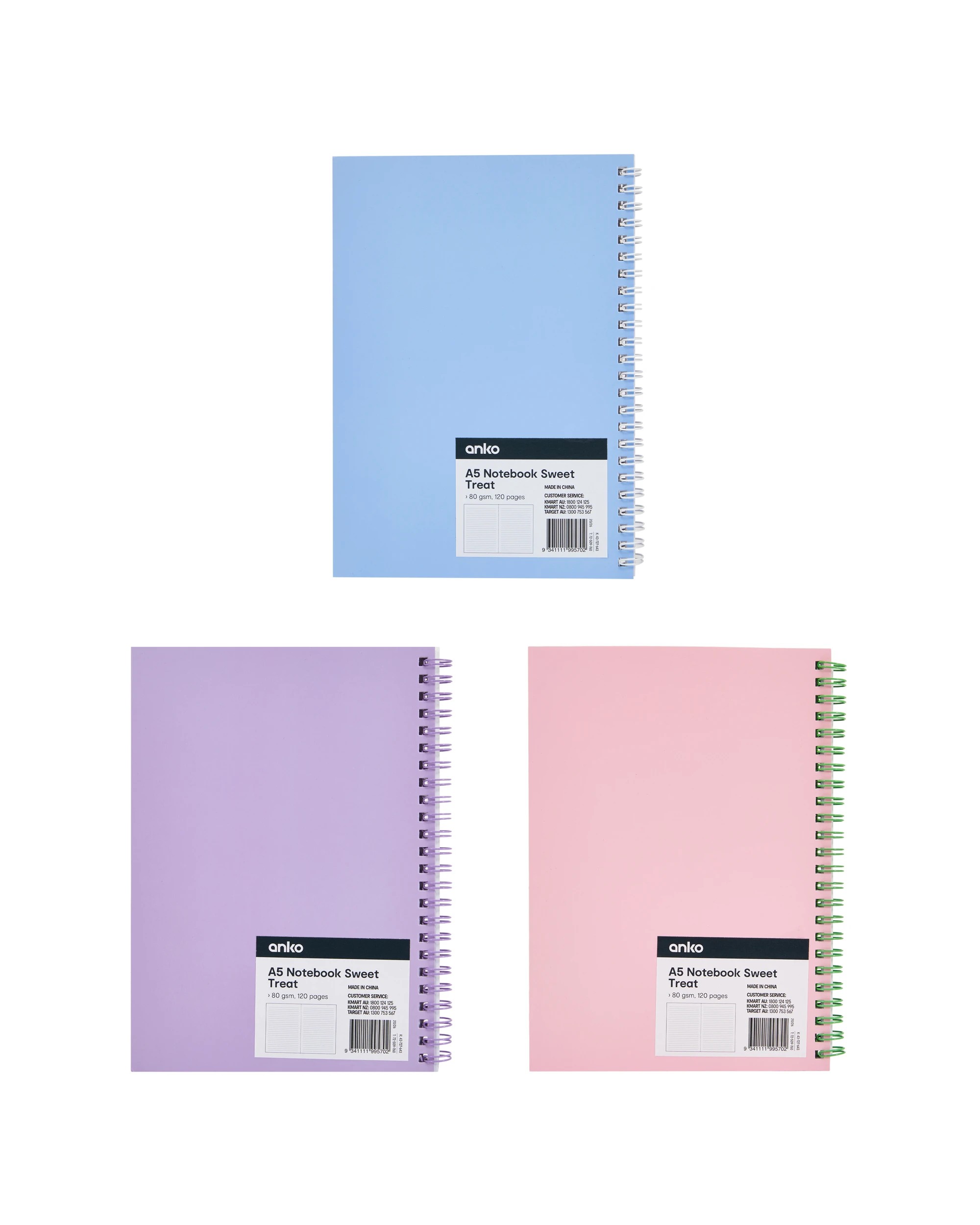 4 A5 Notebook Sweet Treats 80gsm 120 Pages - Assorted, 4 of 4