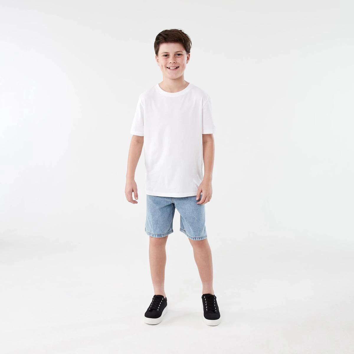 5 Longline Denim Shorts LIGHT WASH DENIM, 5 of 6