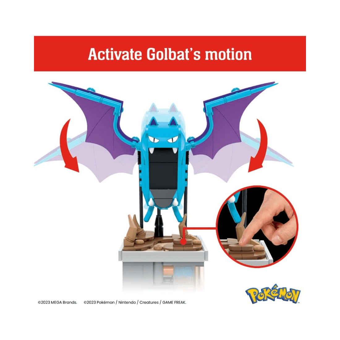 3 Mattel Mega Pokemon Mini Motion Golbat Building Set, 3 of 6