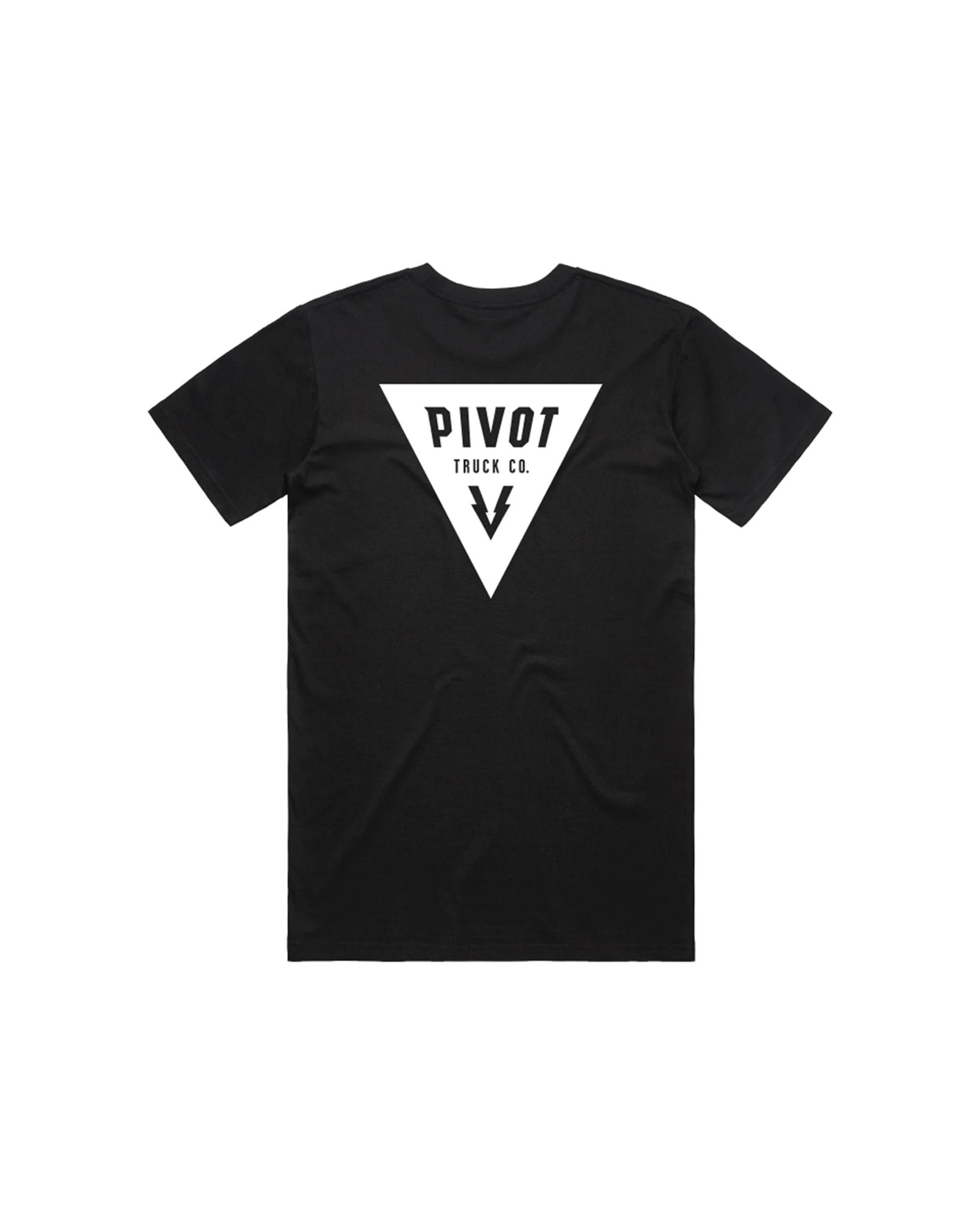 2 Pivot Truck Co Pocket Print Tee Cotton Regular Fit Crew Neck Mens T-Shirt BLK, 2 of 2