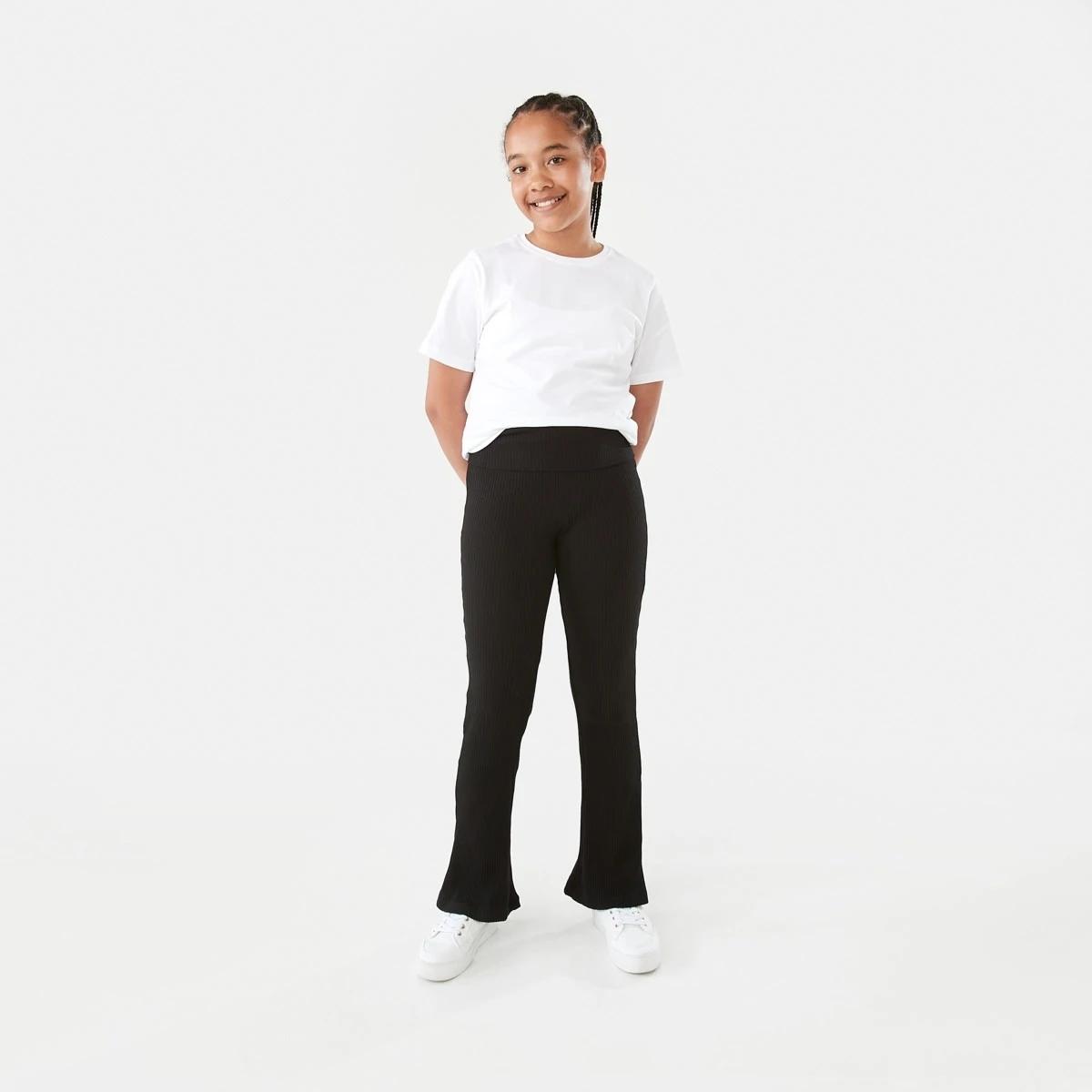 5 Rib Roll Waist Leggings Black, 5 of 8