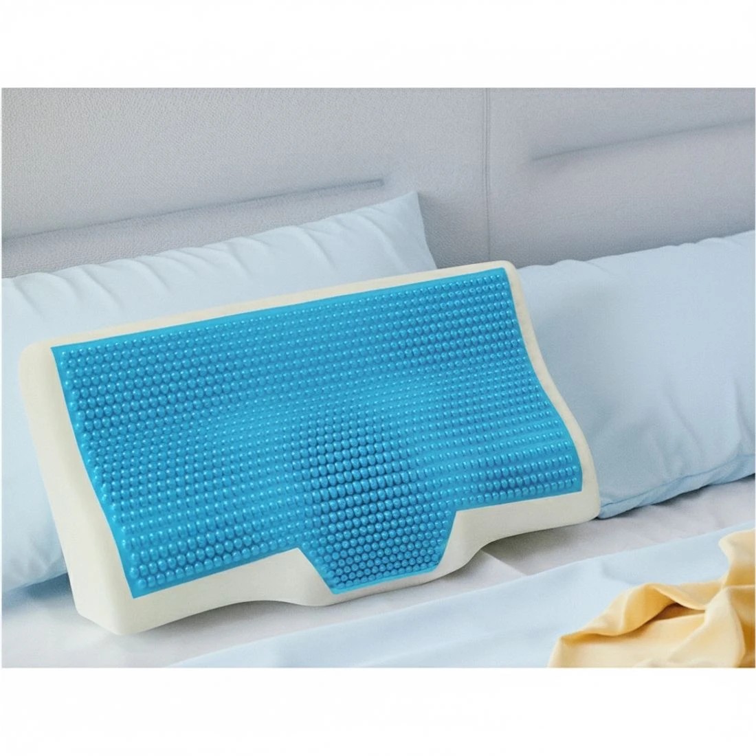 6 Giselle Cervical Pillow Memory Foam Contour Pillow Neck Support Cool Gel - White, 6 of 6