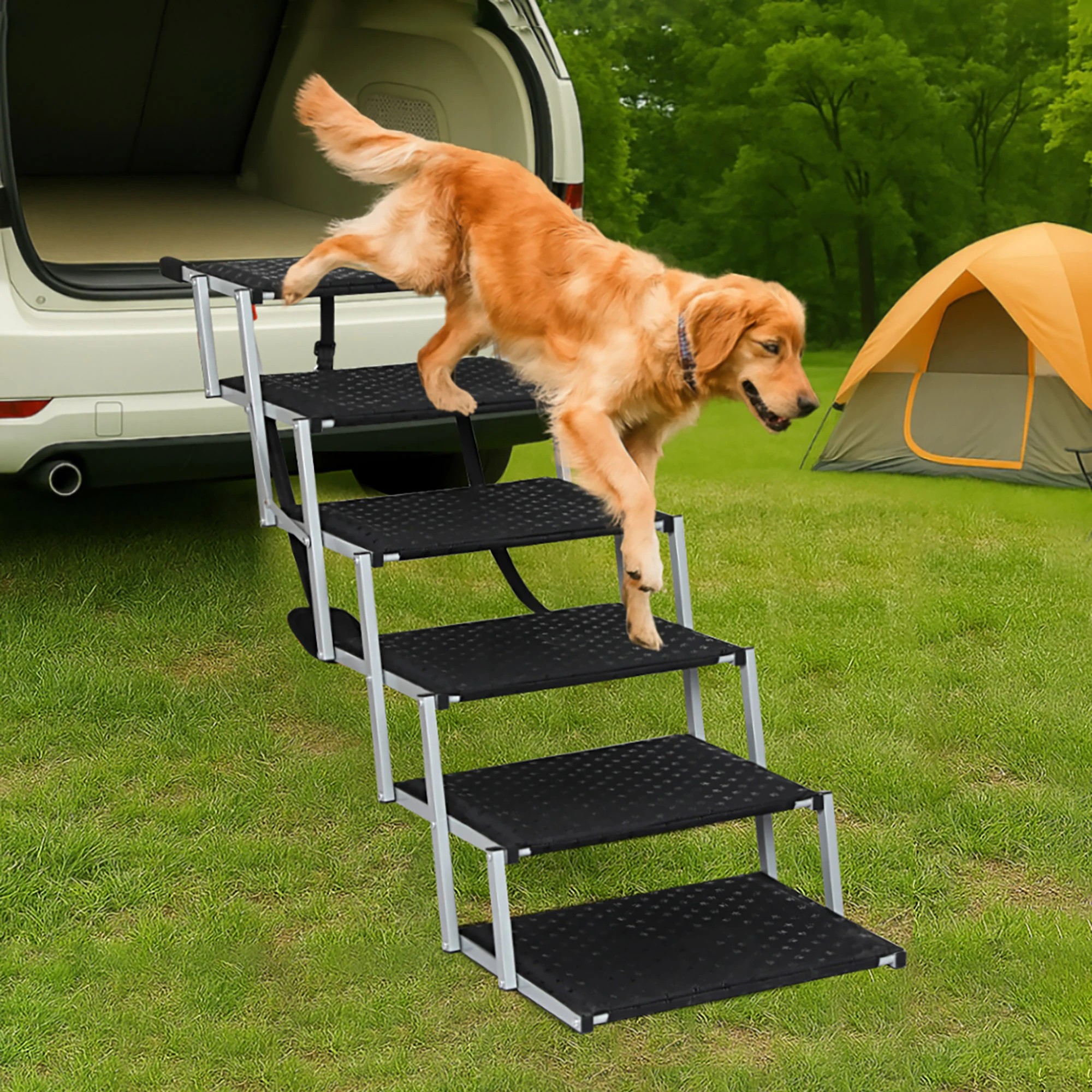 6 Pawz Foldable 6 Steps Aluminium Pet Ramp, 6 of 6