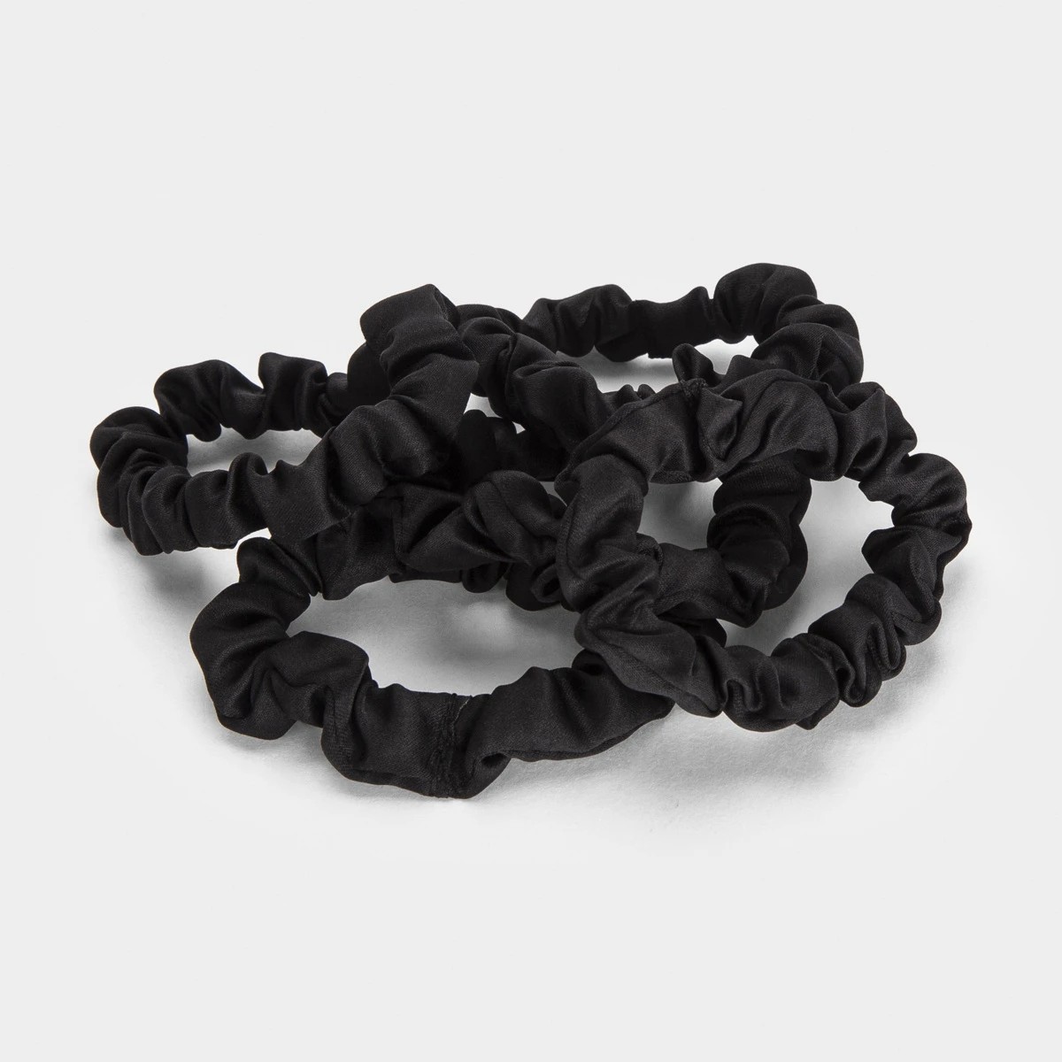3 5 Pack Mini Scrunchies - Black, 3 of 4