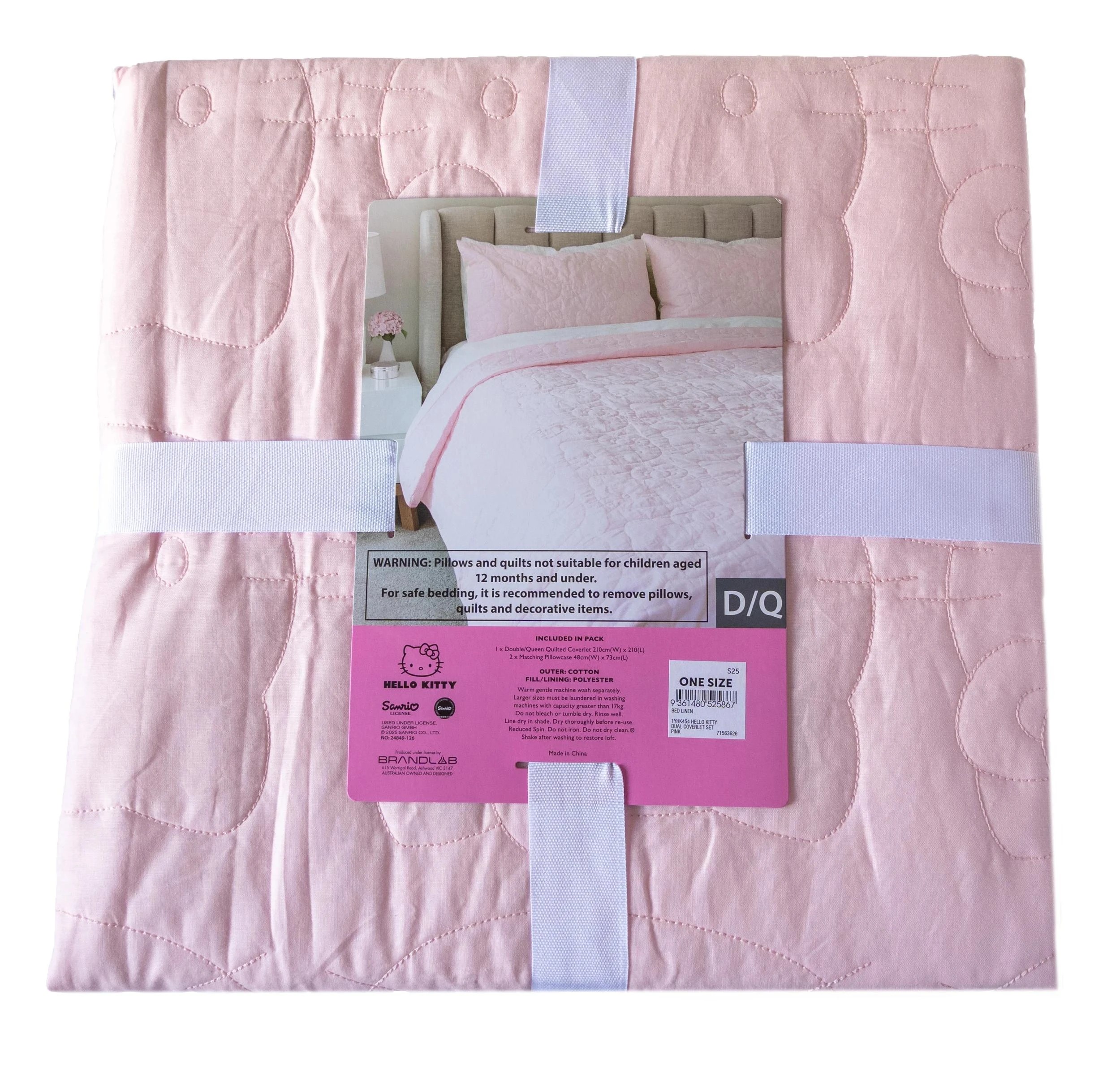 5 Hello Kitty Quilted Coverlet - Queen Bed - Pink, 5 of 8