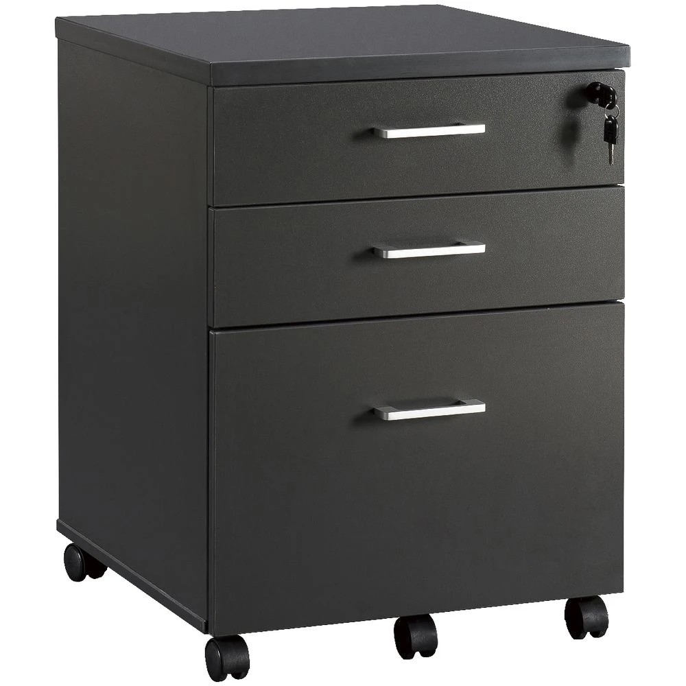 10 Toro 3 Drawer Pedestal Dark Grey Cabinets Pedestals, 10 of 10