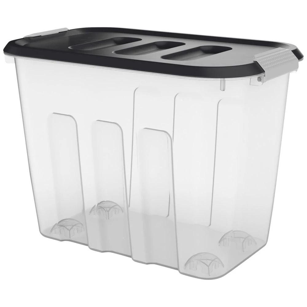 1 J.Burrows 22L Modular Storage Container Clear/Grey, 1 of 6