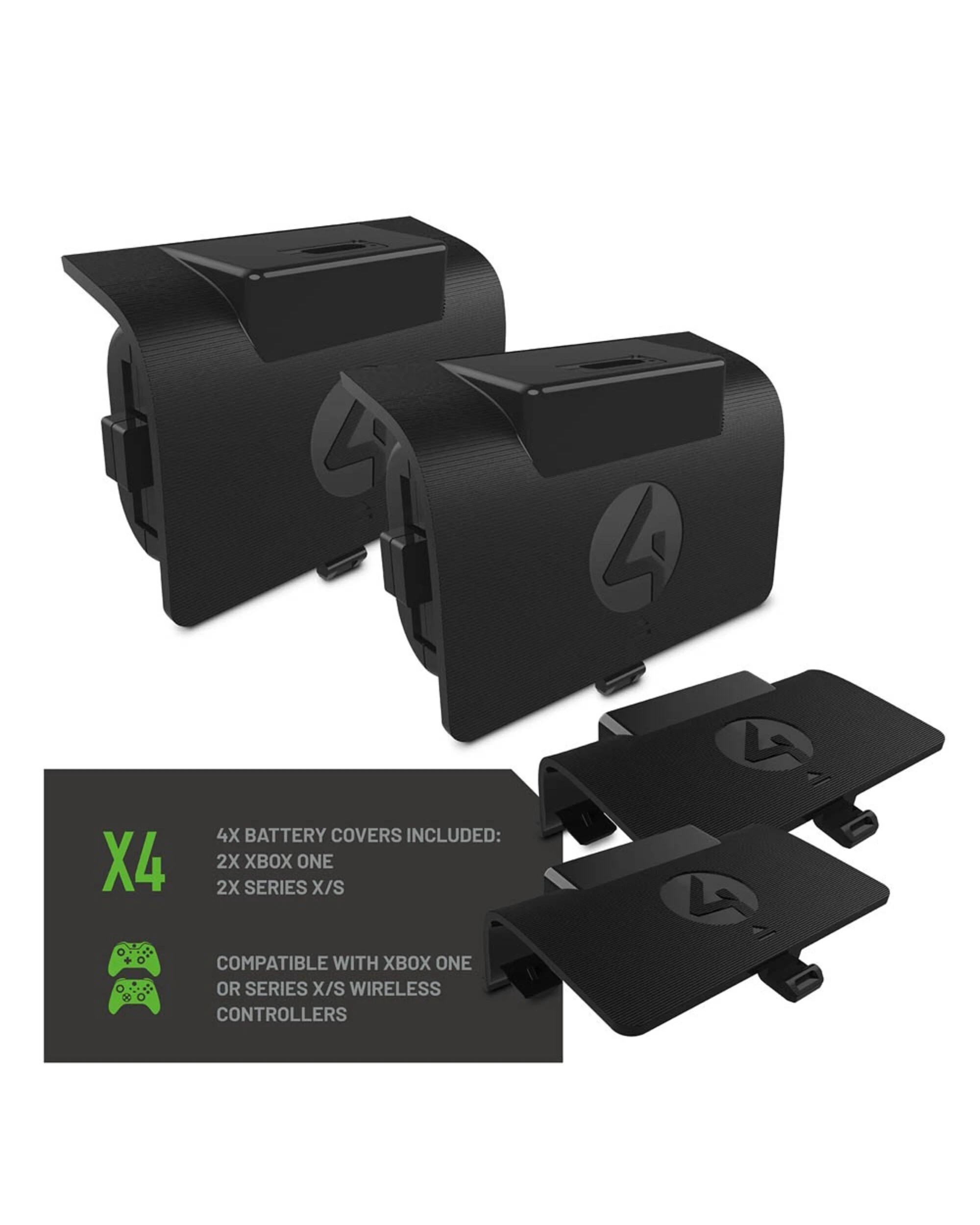 5 4Gamers XBOX Twin Play & Charge Kit - Black, 5 of 5