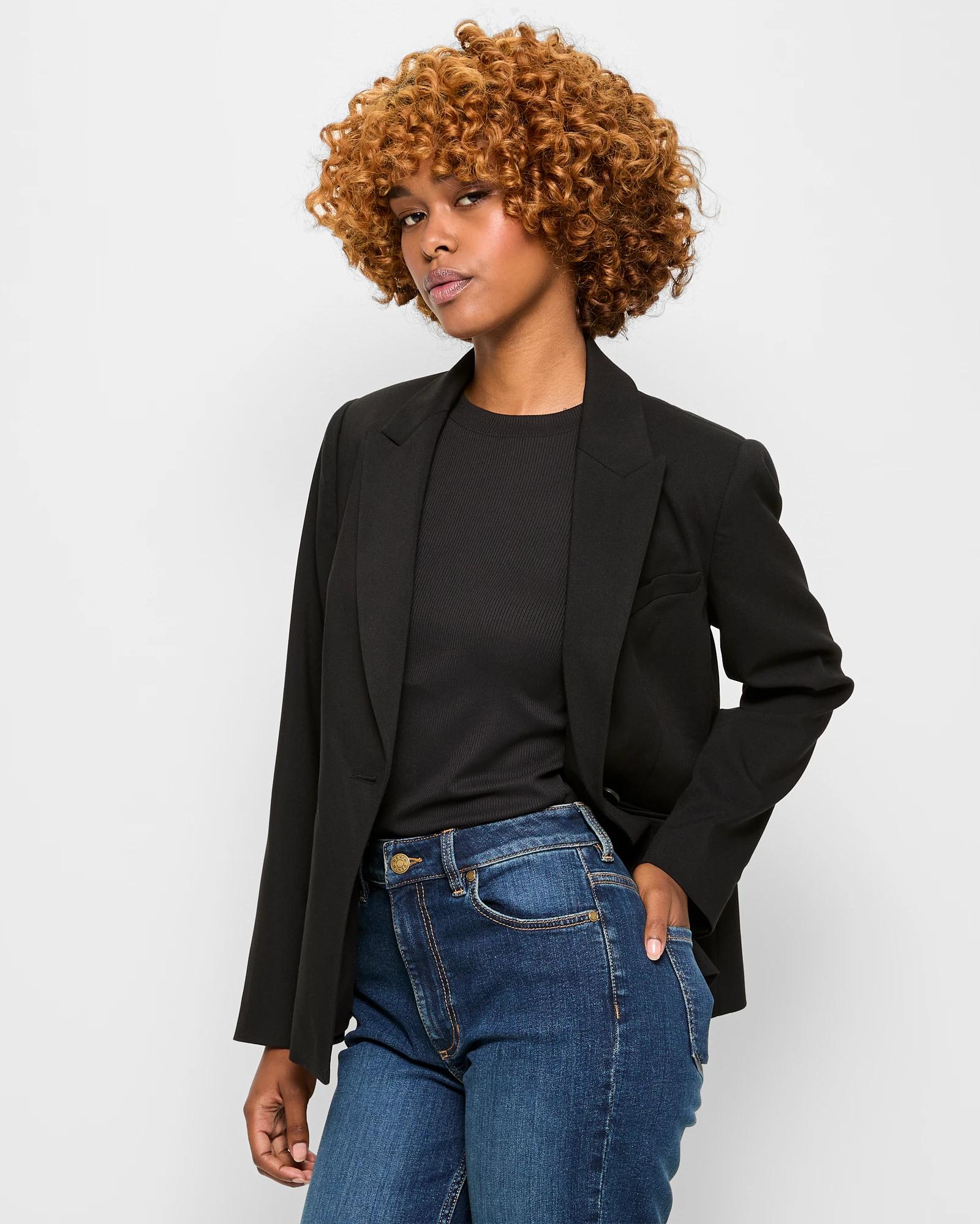 3 Target Petites Classic Blazer BLACK, 3 of 5