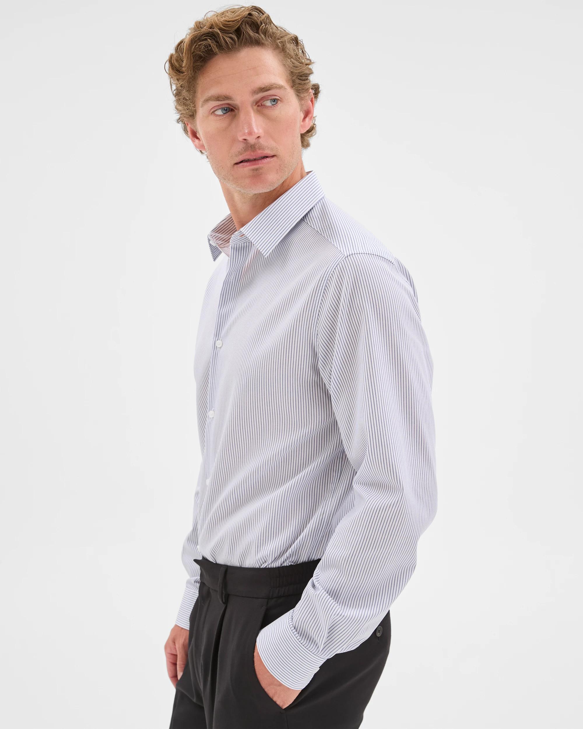 3 Preview Australian Cotton Non Iron Business Shirt BLUE, 3 of 7
