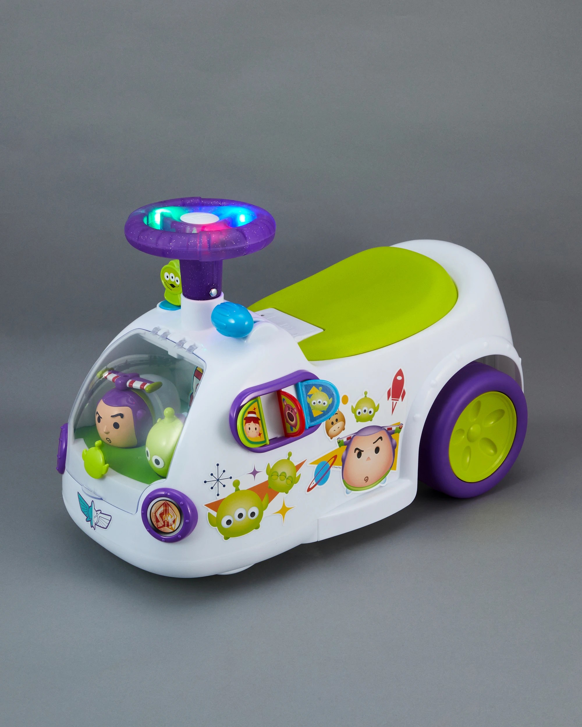 8 Kiddieland Disney Pixar Toy Story Zoom 'N' Go Buzz Activity Ride-On with Zoom Cars, 8 of 9