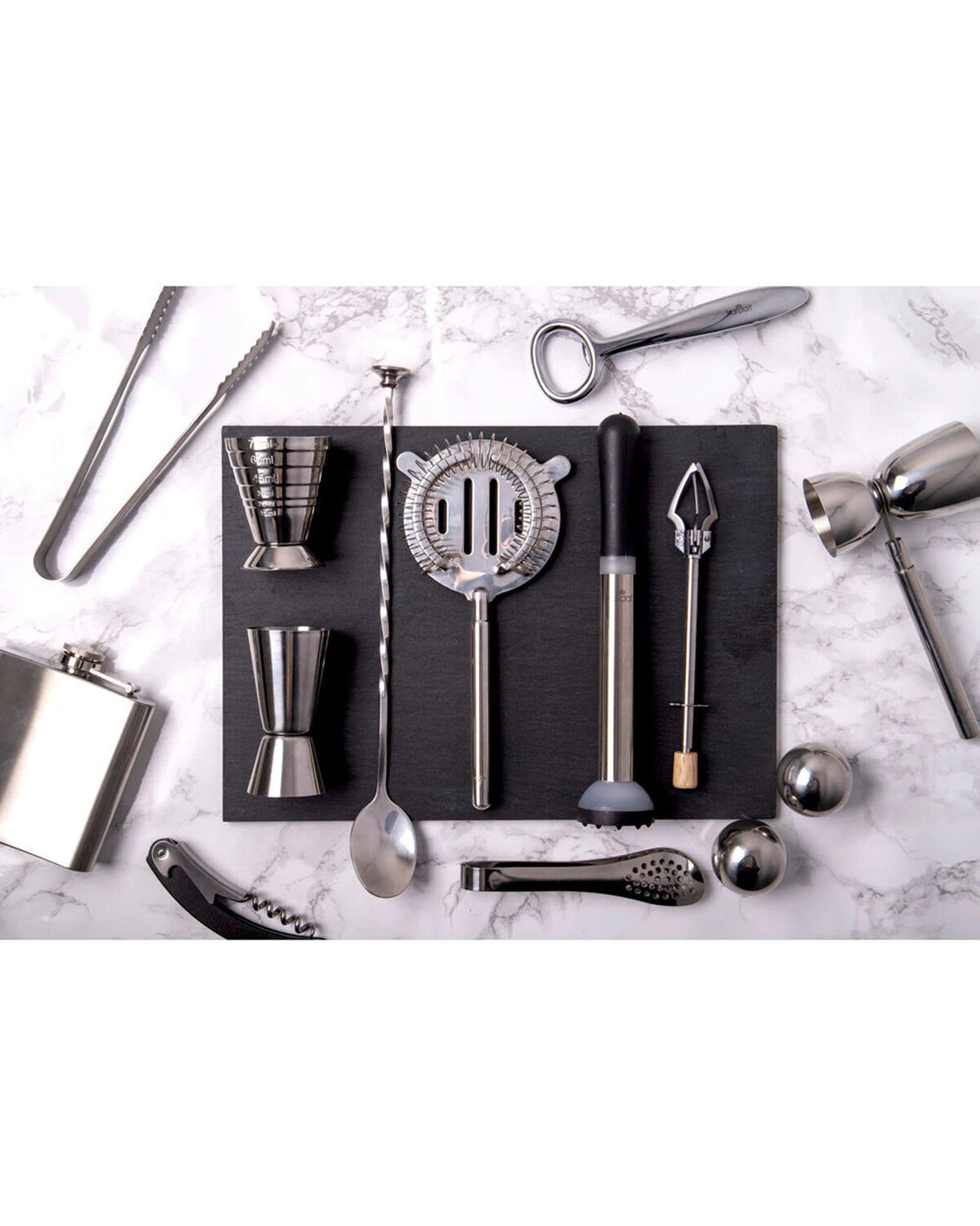 3 BarCraft 2PK Cocktail Jigger Stainless Steel 15-75ml Measuring Tool - Silver, 3 of 7