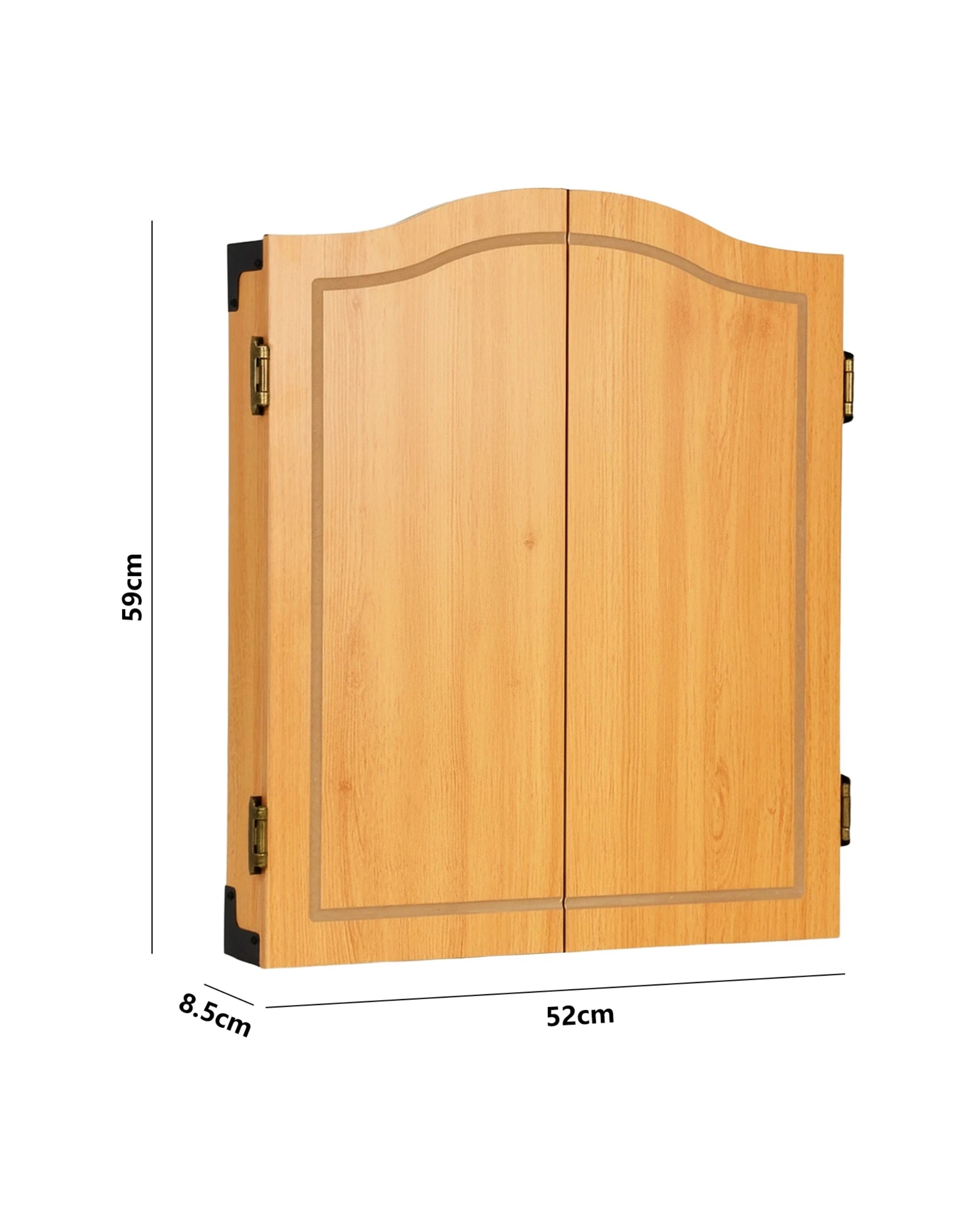 7 Advwin 18" Dartboard Cabinet Set with Chalk Scoreboard & Eraser, Includes 6 Steel-Tip Darts, Wall/Door Mountable, 7 of 7