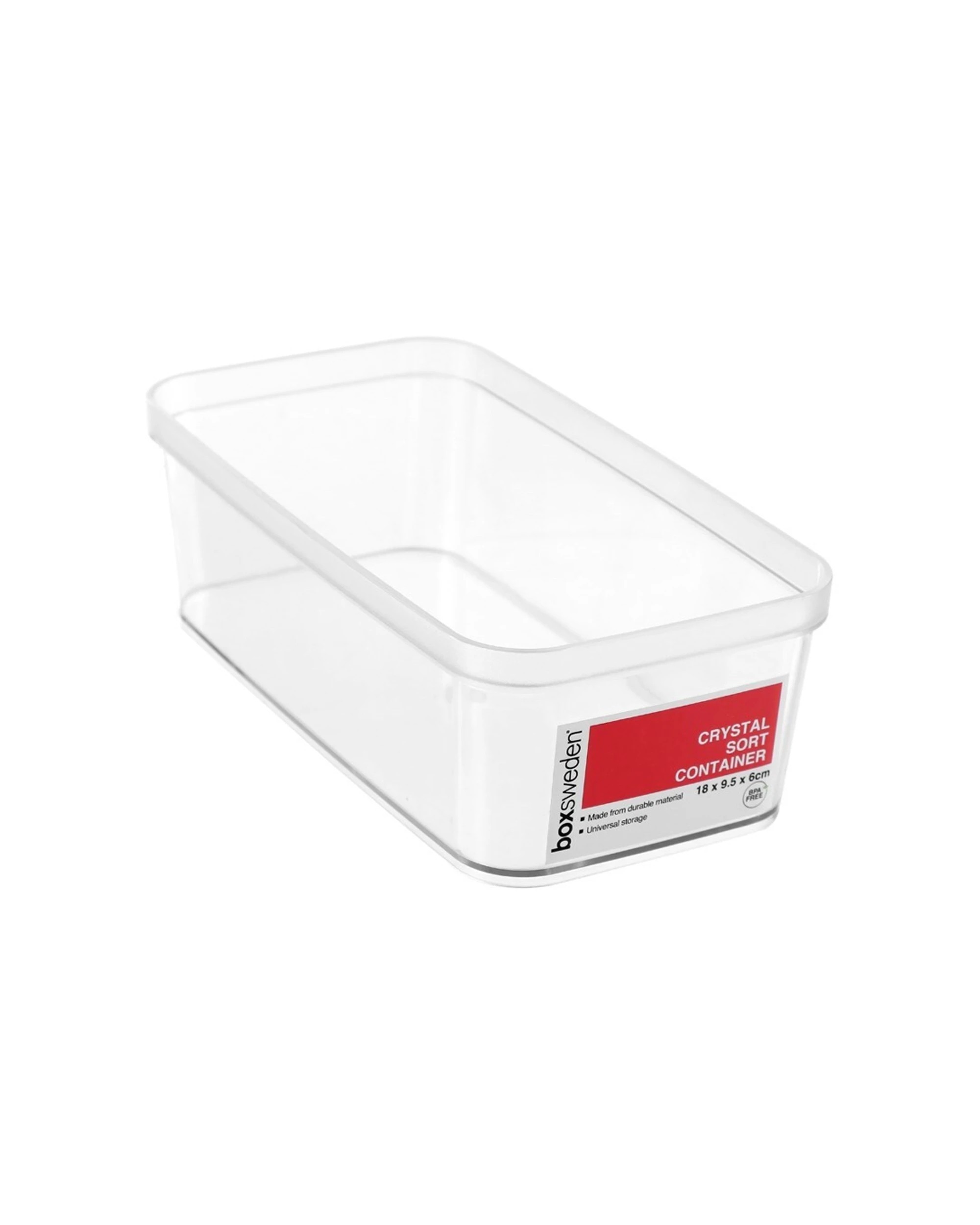 2 Boxsweden 4PK Crystal Sort Container 18x9.5x6cm - Multi, 2 of 5