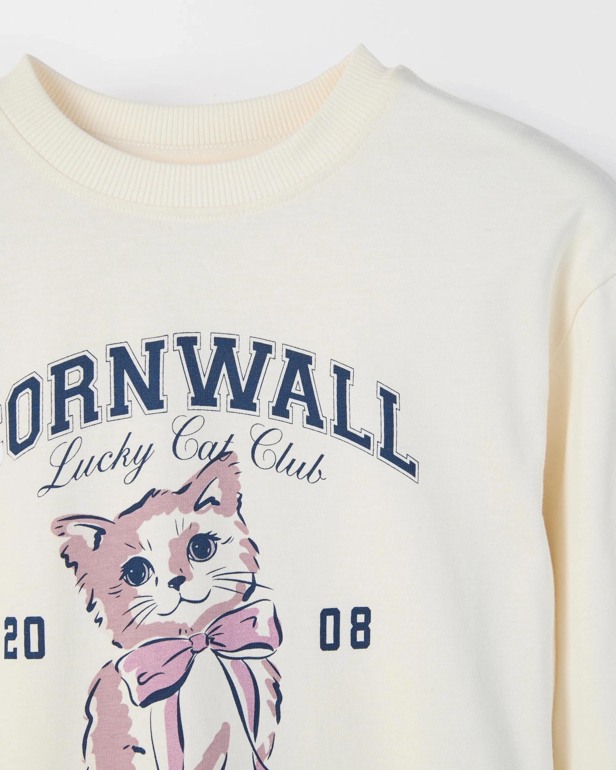 2 Target Kids Australian Cotton Long Sleeve T-Shirt CREAM, 2 of 2