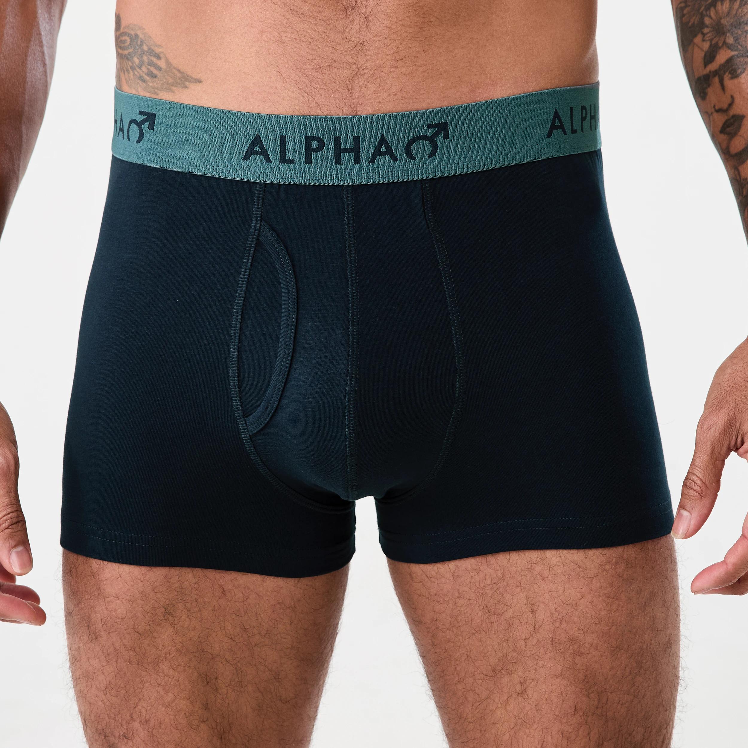 4 3 Pack Colour Elastic Trunks NAVY, SEA GREEN, 4 of 8