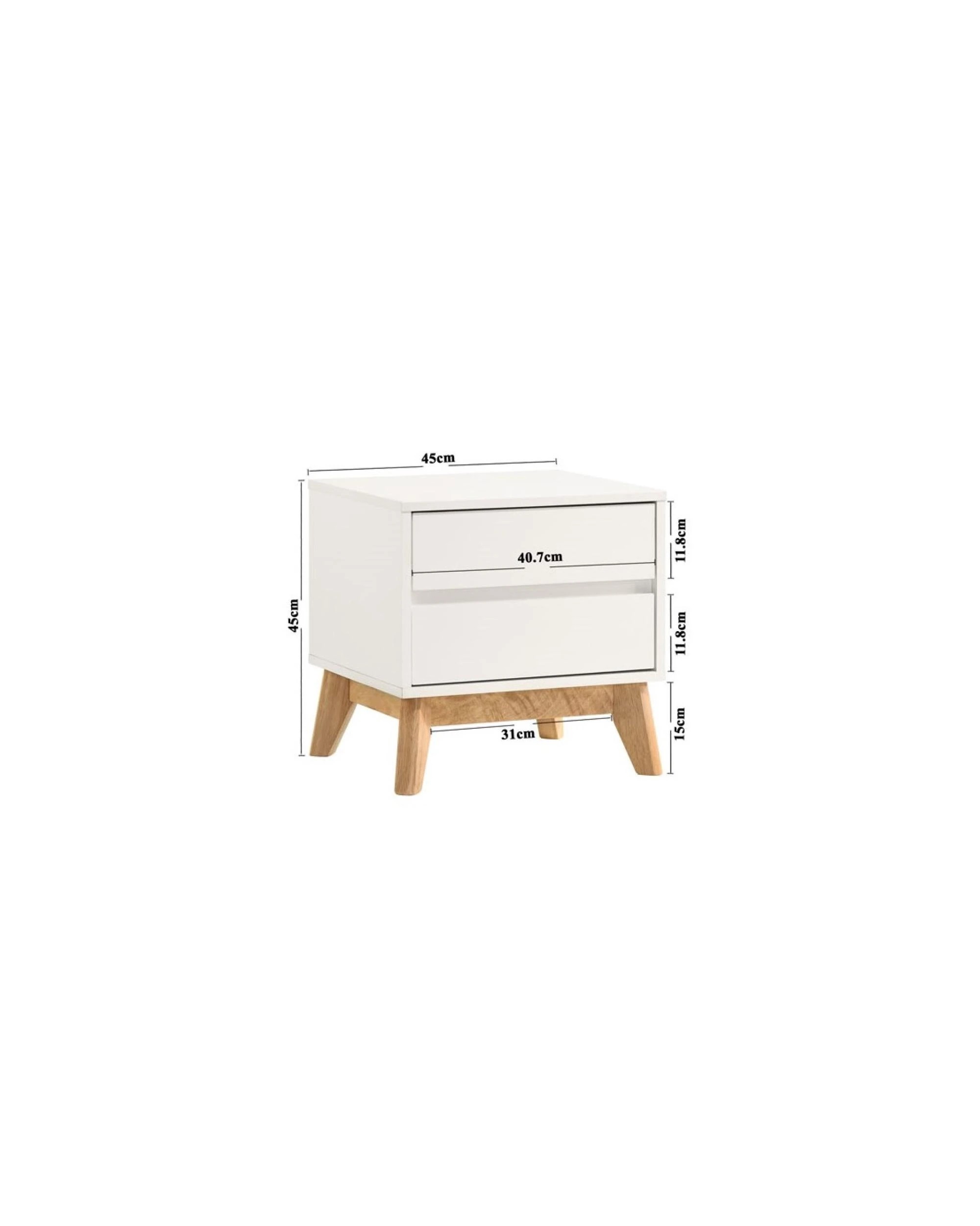6 Kodu Bedside 2 Drawers - White, 6 of 6