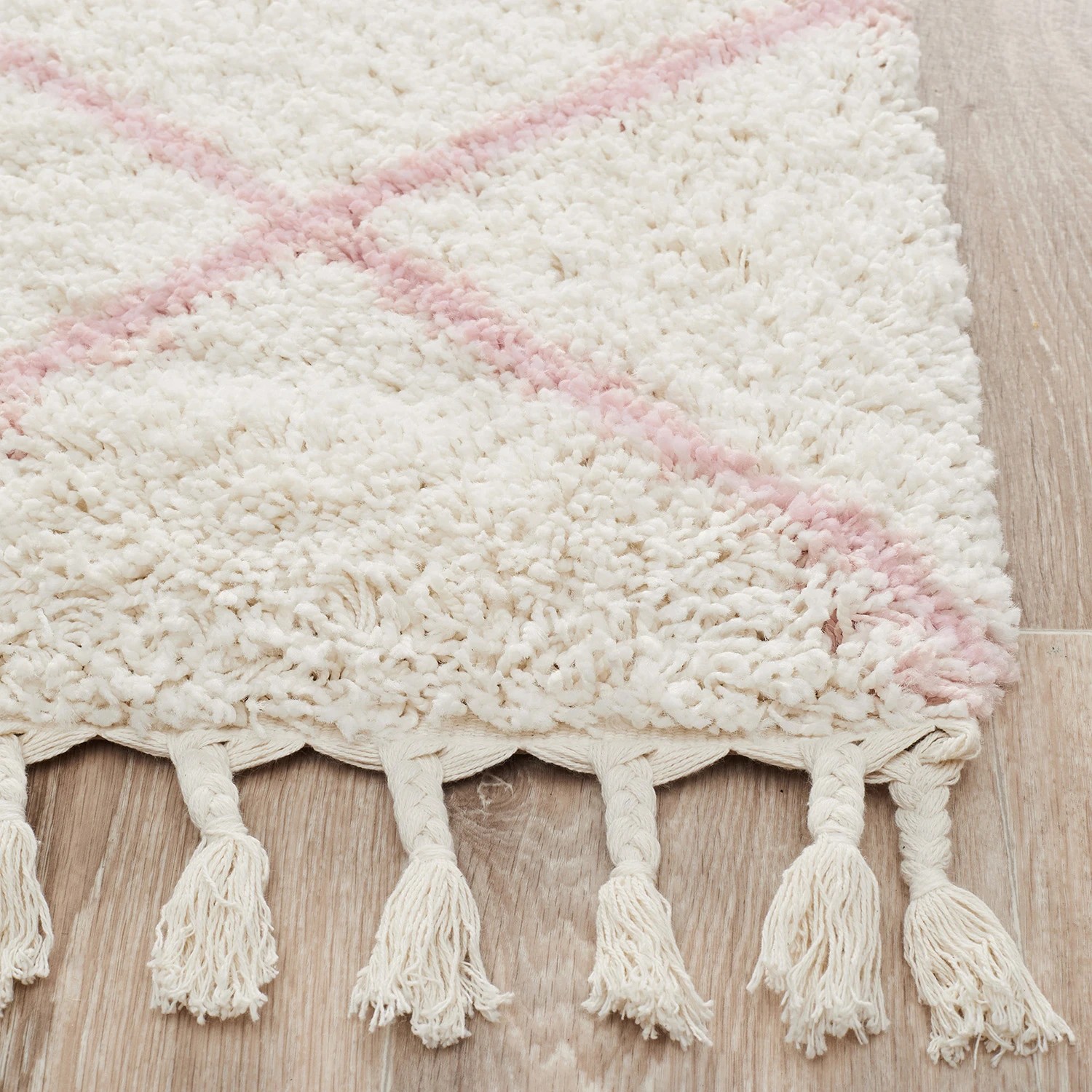 4 Common Ground Rugs Amber 22 300x80cm - Medium Runner Power Loomed Shag Rug - Natural, 4 of 7