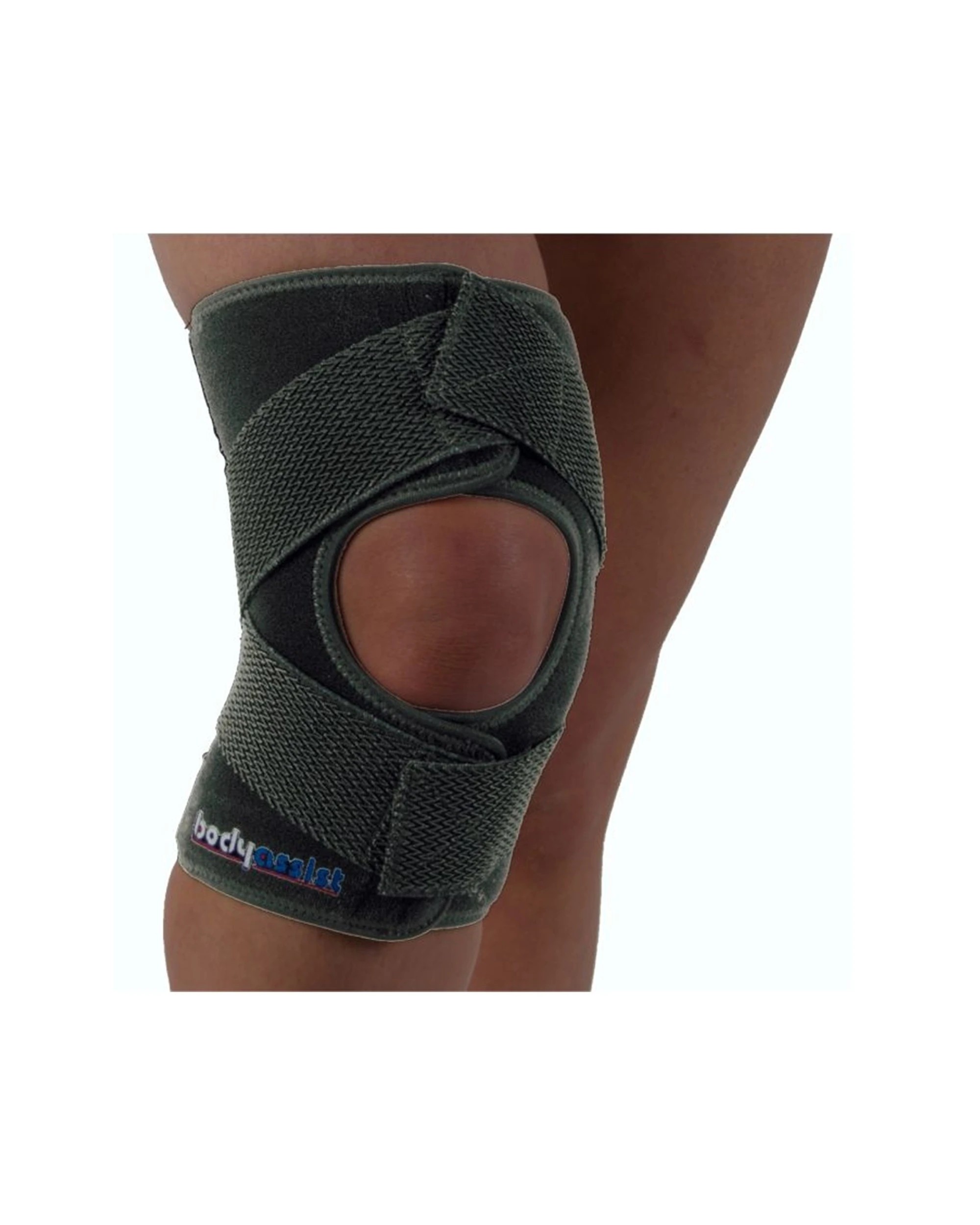 1 Bodyassist Deluxe Thermal X-Lock Knee Wrap Adjustable Support Large - Black - Black, 1 of 1
