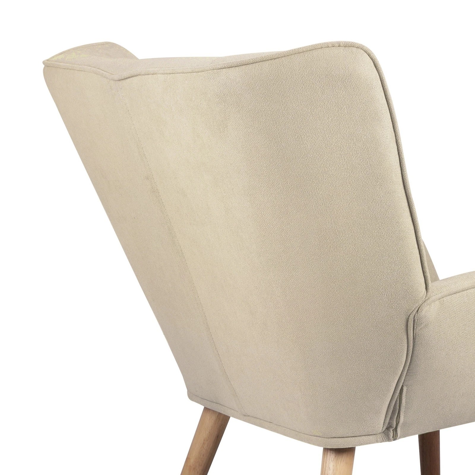 10 Oikiture 2x Armchair Accent Chairs Sofa Lounge Fabric Upholstered Tub - Beige, 10 of 10