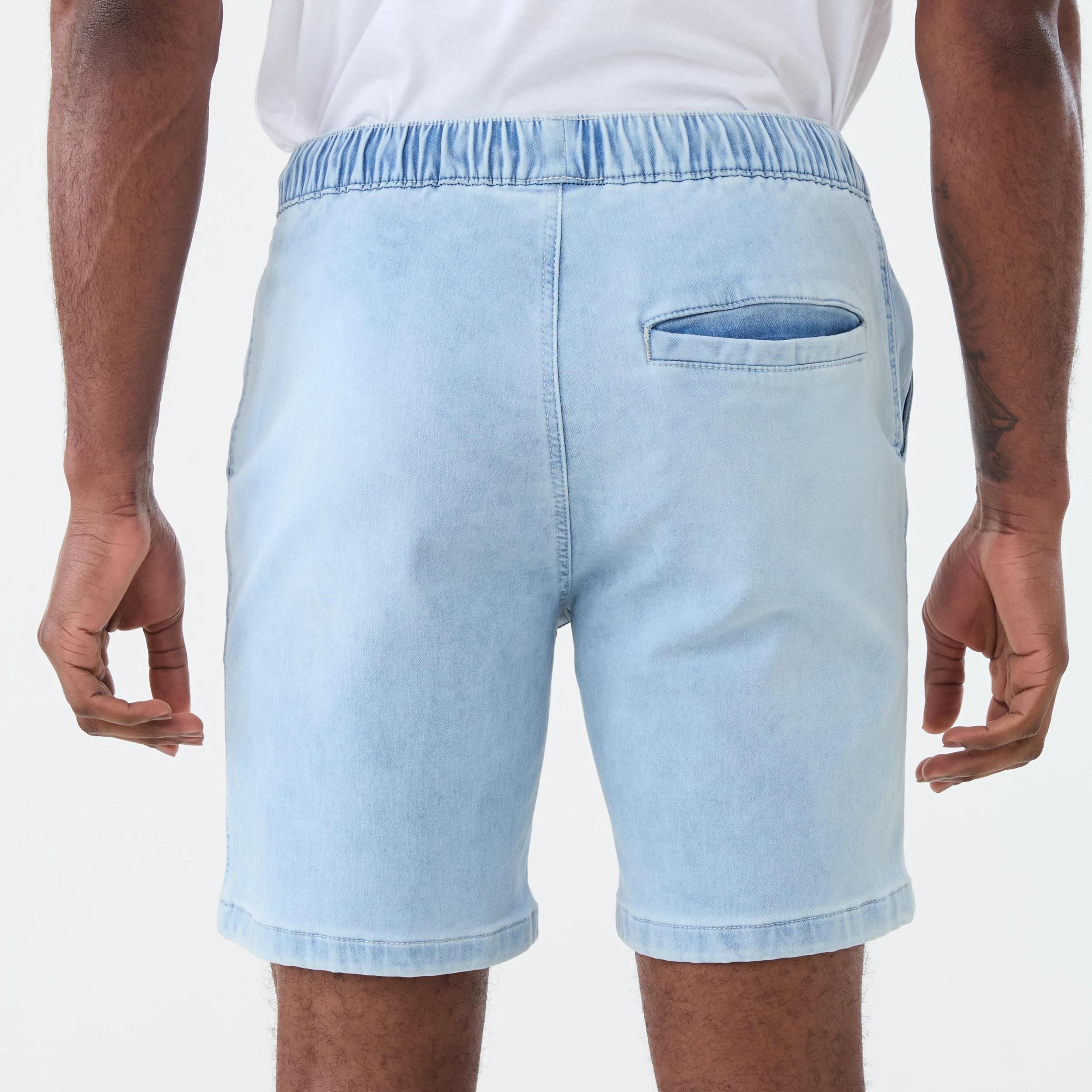 3 Denim Jogger Shorts Bleach Blu, 3 of 6