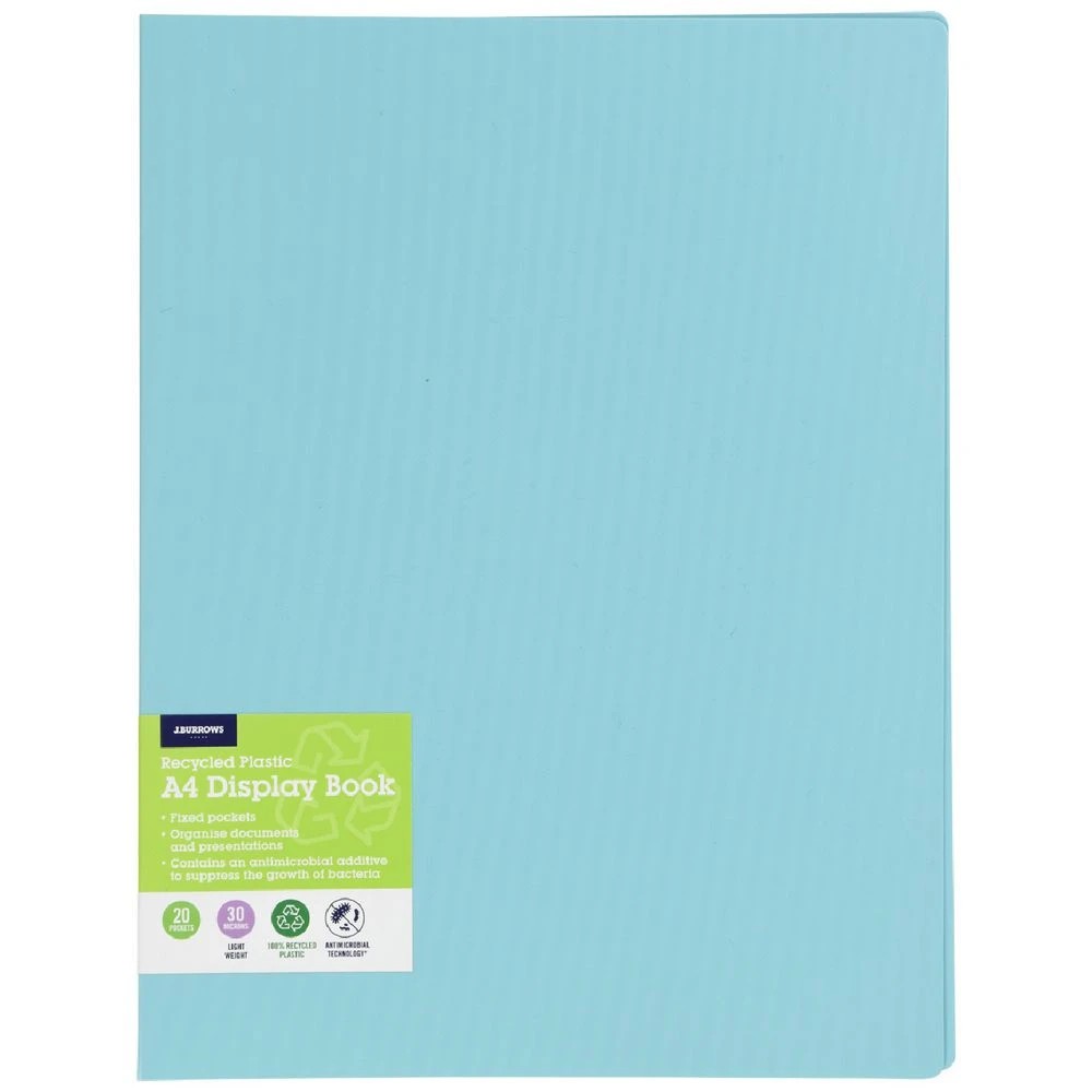 1 J.Burrows Antibacterial Display Book 20 Pockets Aqua, 1 of 4