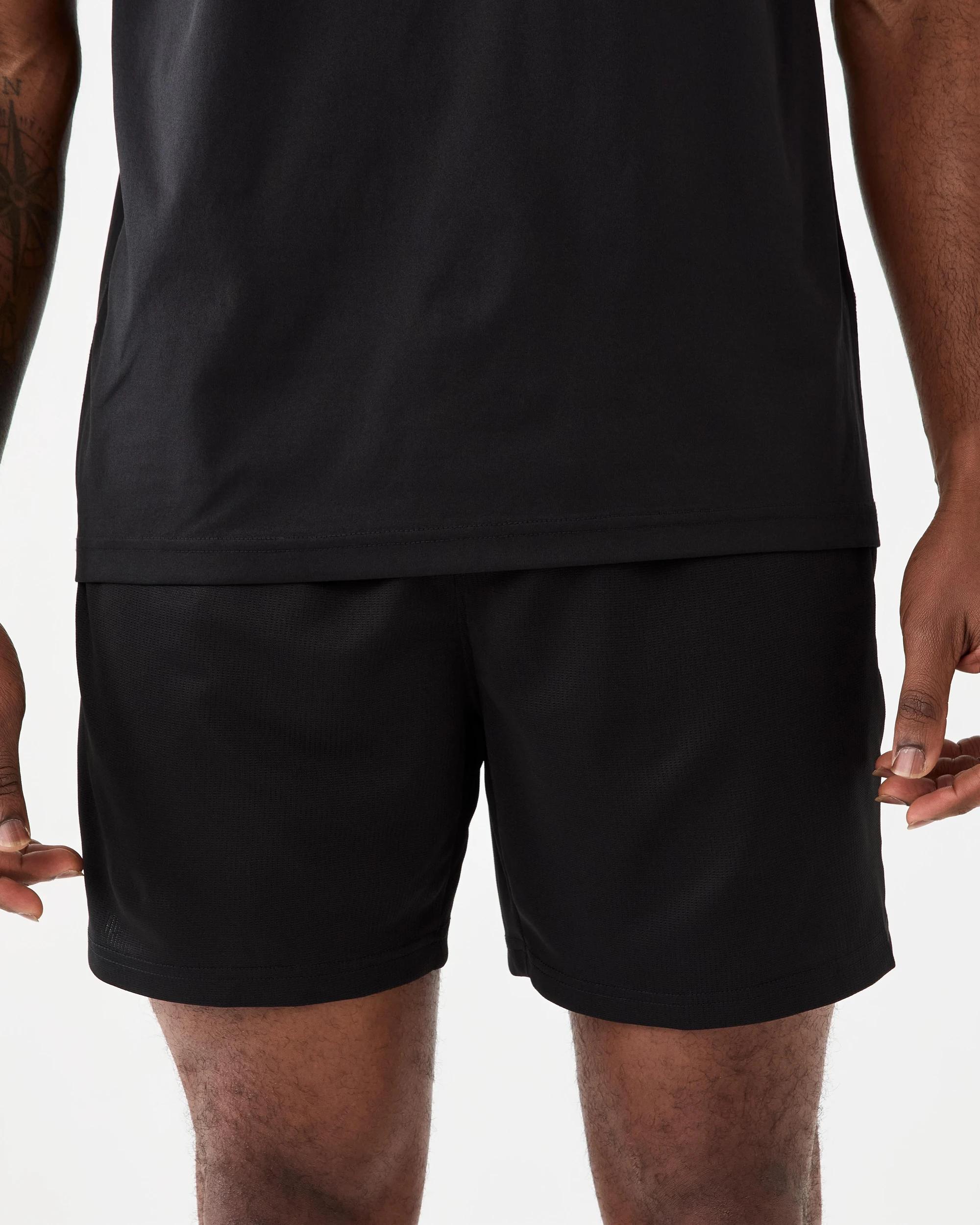 1 Active Mens Comfort Sports Shorts Black, 1 of 8
