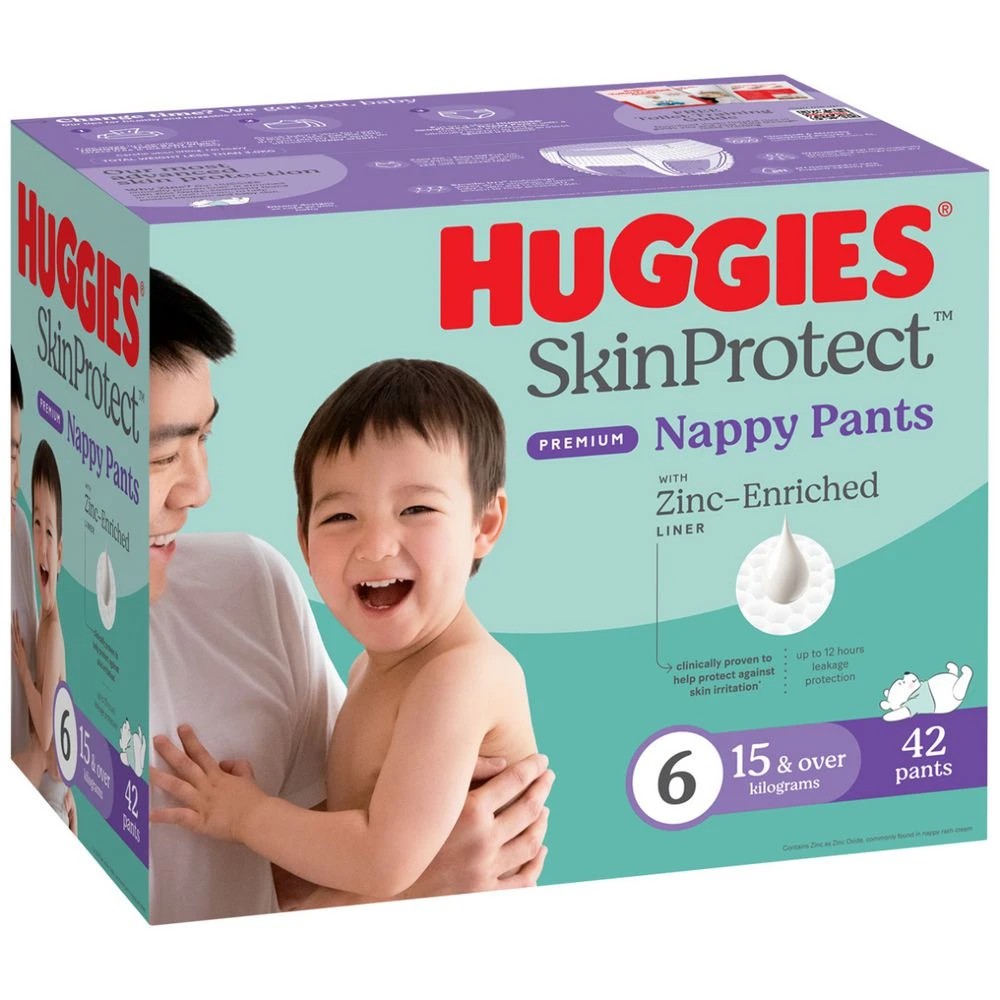 1 Huggies Skin Protect Nappies Size 6 42 Pack, 1 of 2