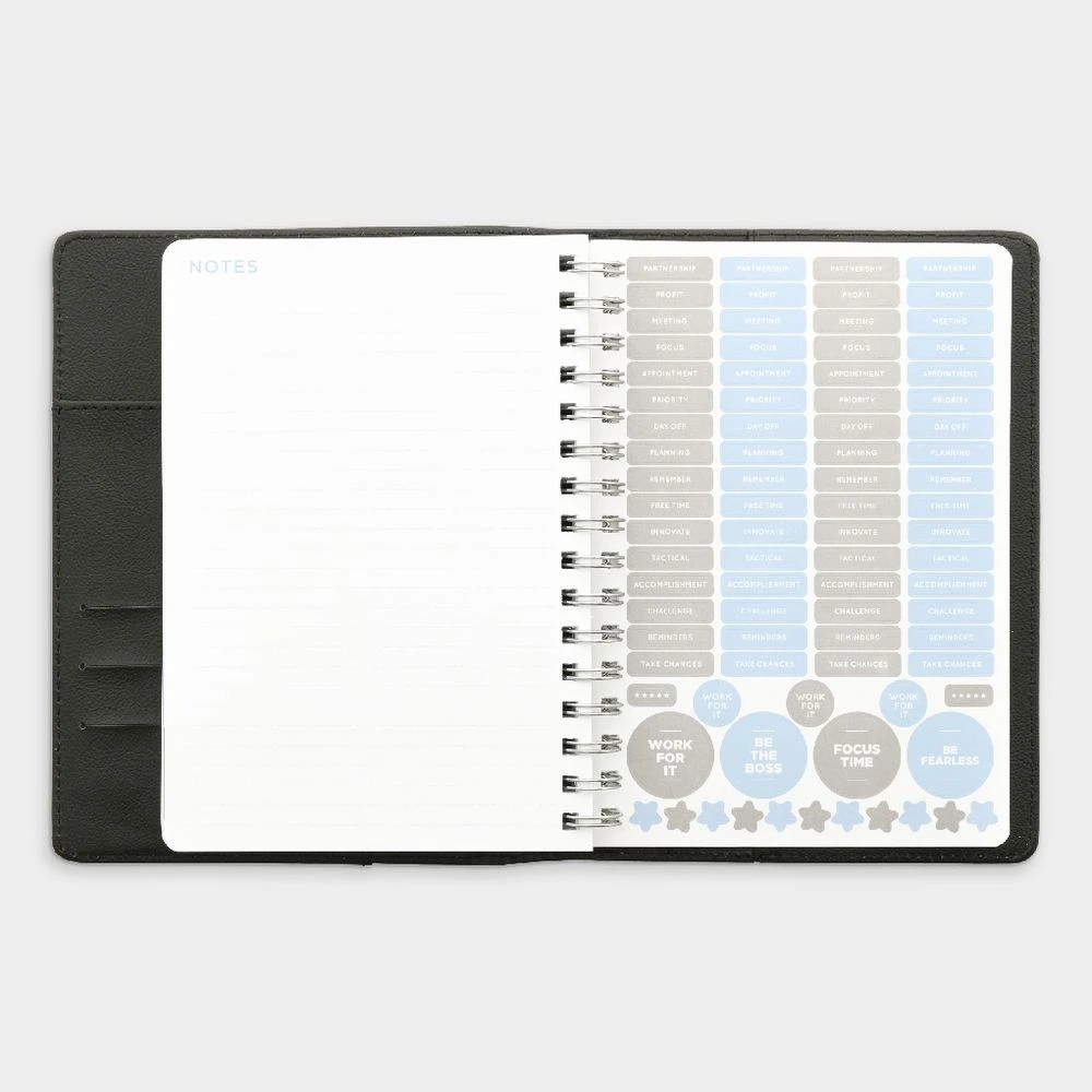 9 Otto Undated Medium Week-to-View Goal Planning Diary Black, 9 of 9