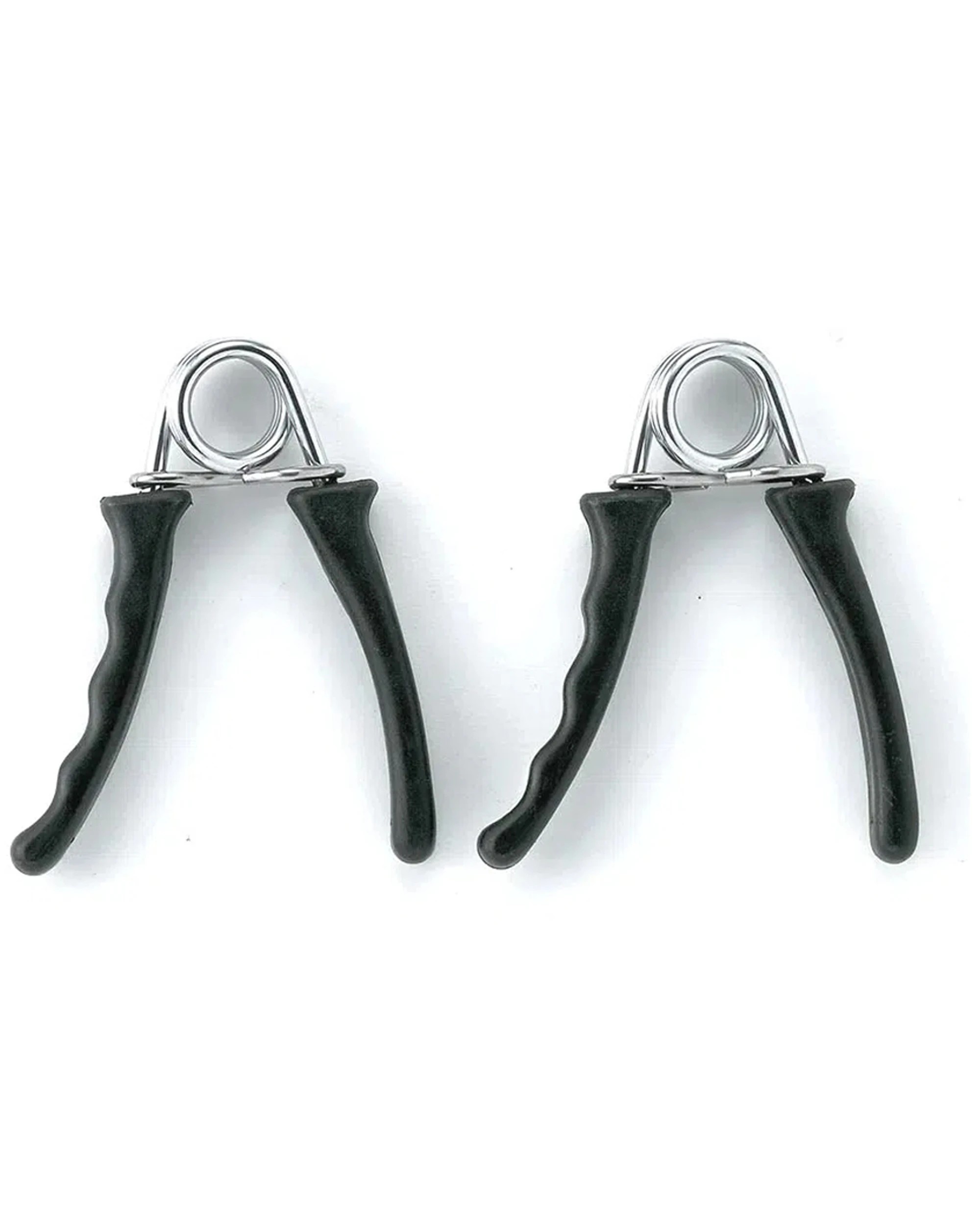1 Body Sculpture Solid Hand Grips Strength Training Chrome Plated Spring - Black, 1 of 1