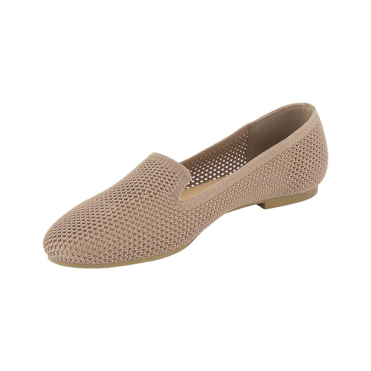 3 Knit Loafer Ballet Pumps Mocha, 3 of 5