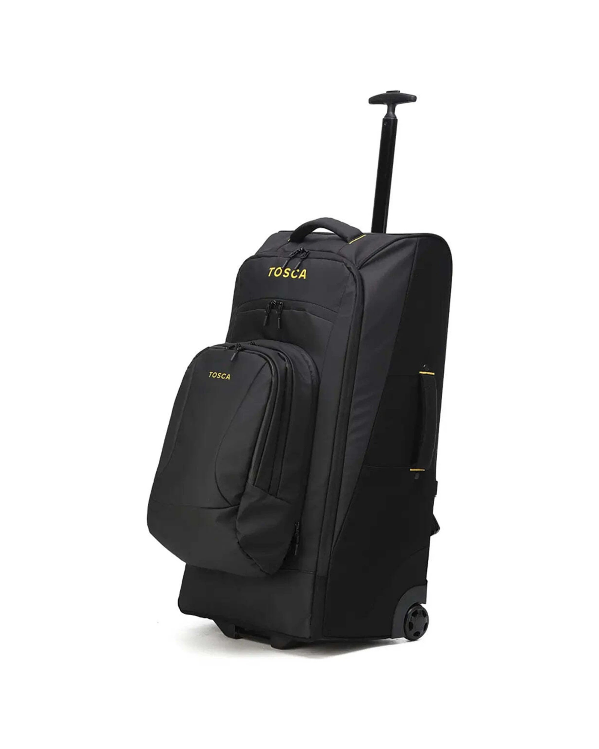 1 Tosca Delta Wheeled Duffle Removable Backpack Versatile Travel Design - Black, 1 of 7