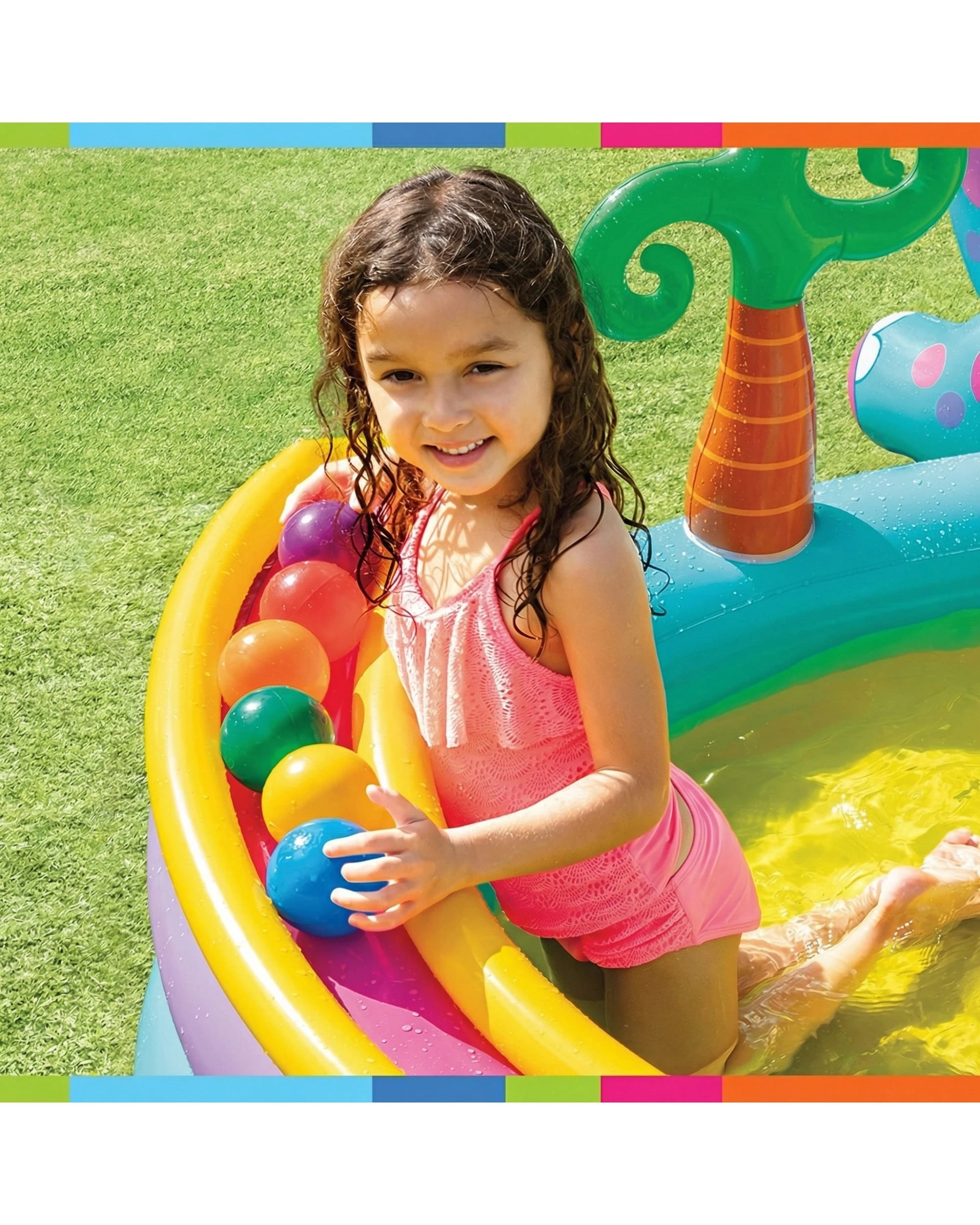 4 Intex 57135NP Dinoland Play Centre Inflatable Kids Pool with Slide, 4 of 7