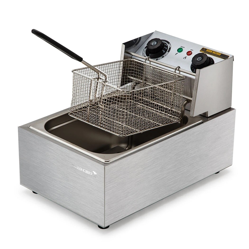 1 EuroChef 10L Commercial Electric Deep Fryer - Metallic, 1 of 1