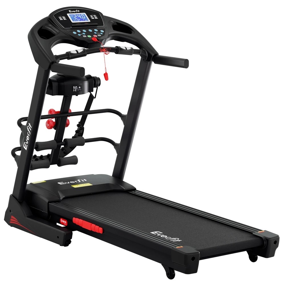 1 Everfit Treadmill Electric Home Gym Fitness Exercise Machine w/ Massager - Black, 1 of 6