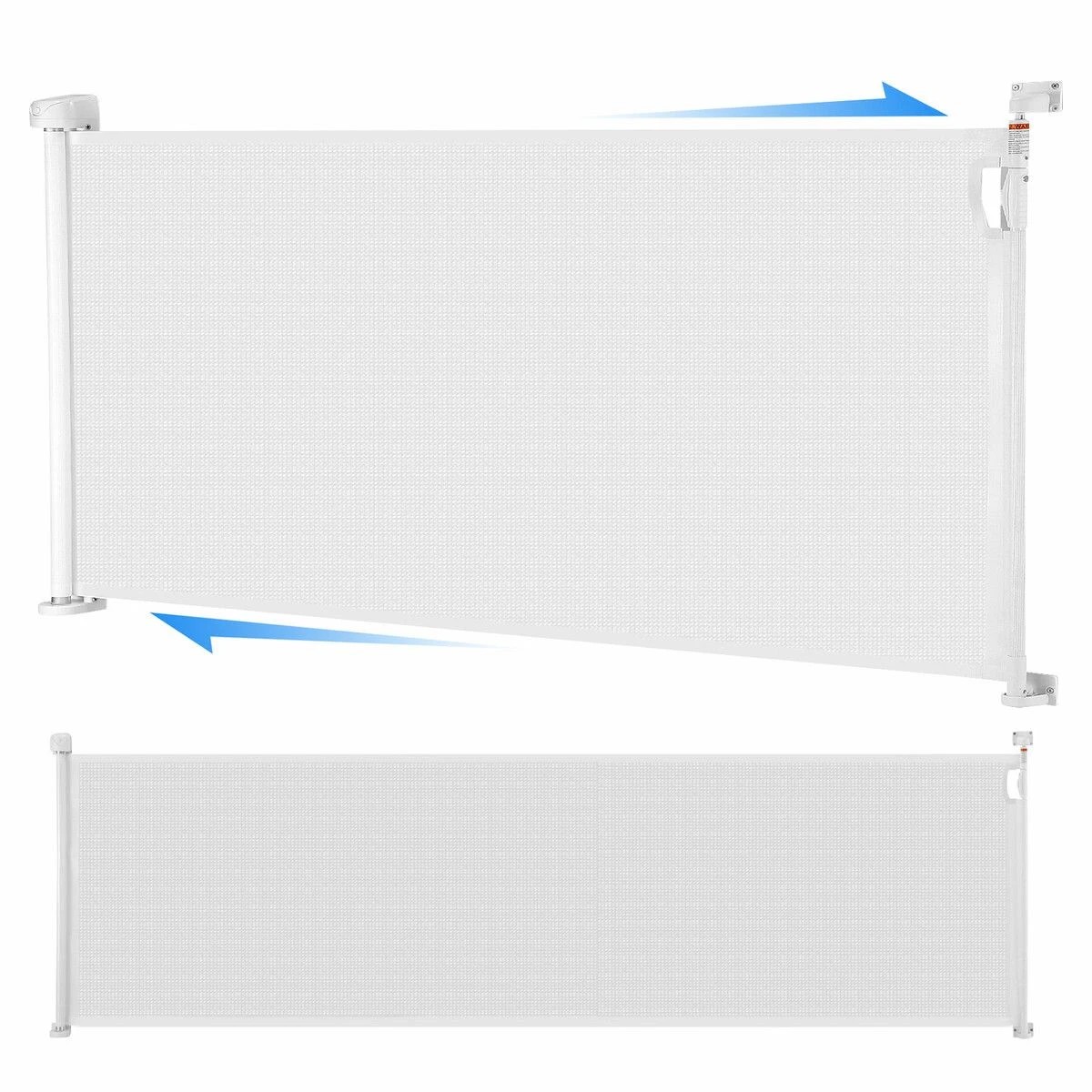 2 Pet Scene Retractable Safety Gate Dog Cat Pet Enclosure  White, 2 of 7
